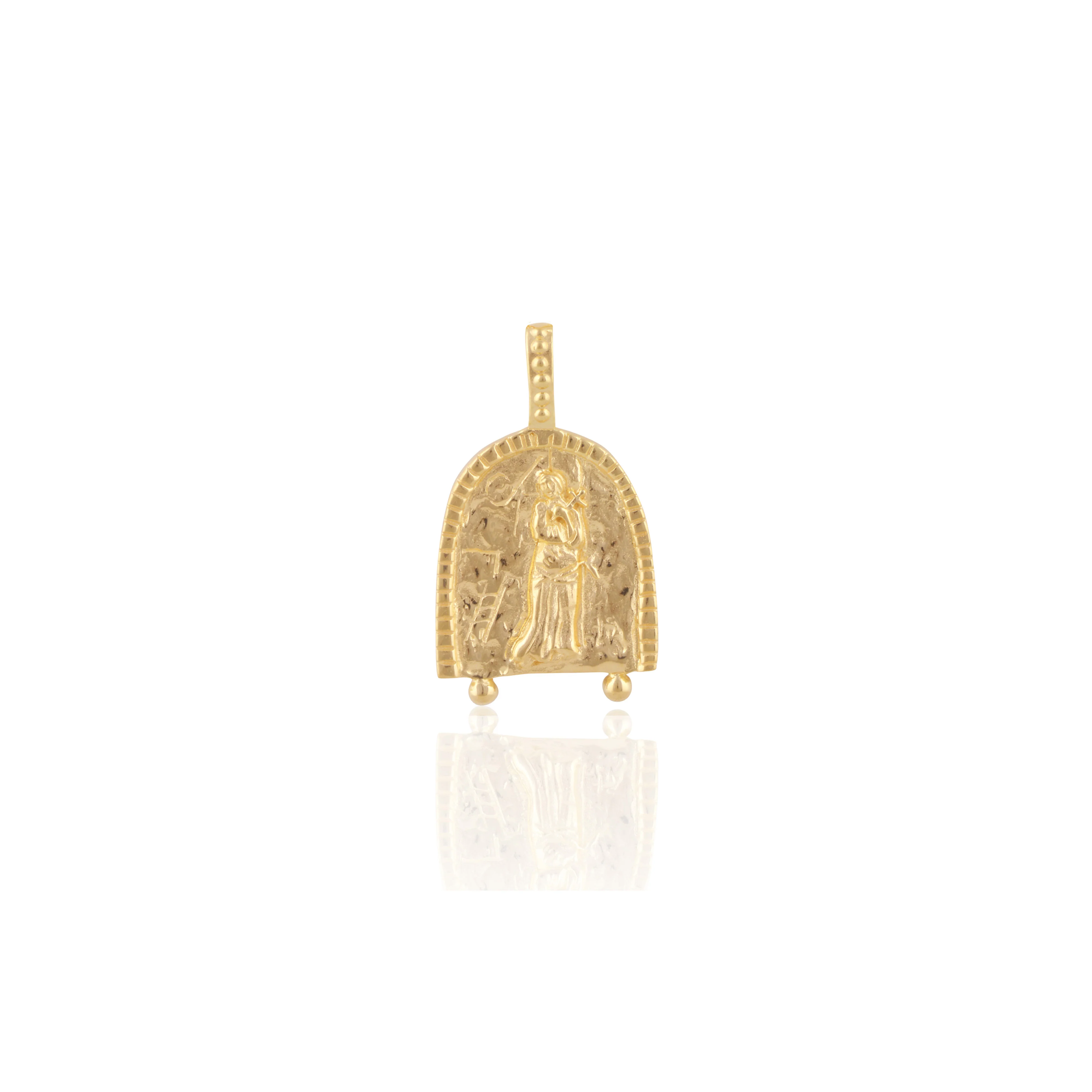 9KT SOLID GOLD Joan of Arc - Icon of Freedom, Determination & Independence CHARM ONLY - Gold