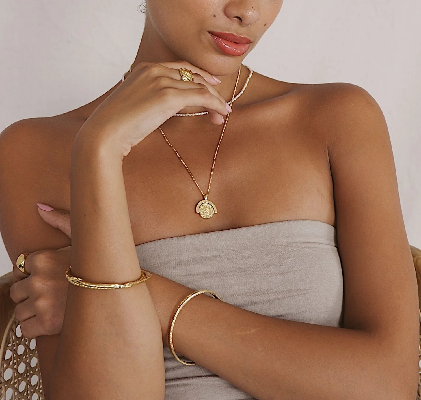 Abundance Necklace (Reversible) - Gold - Image 6