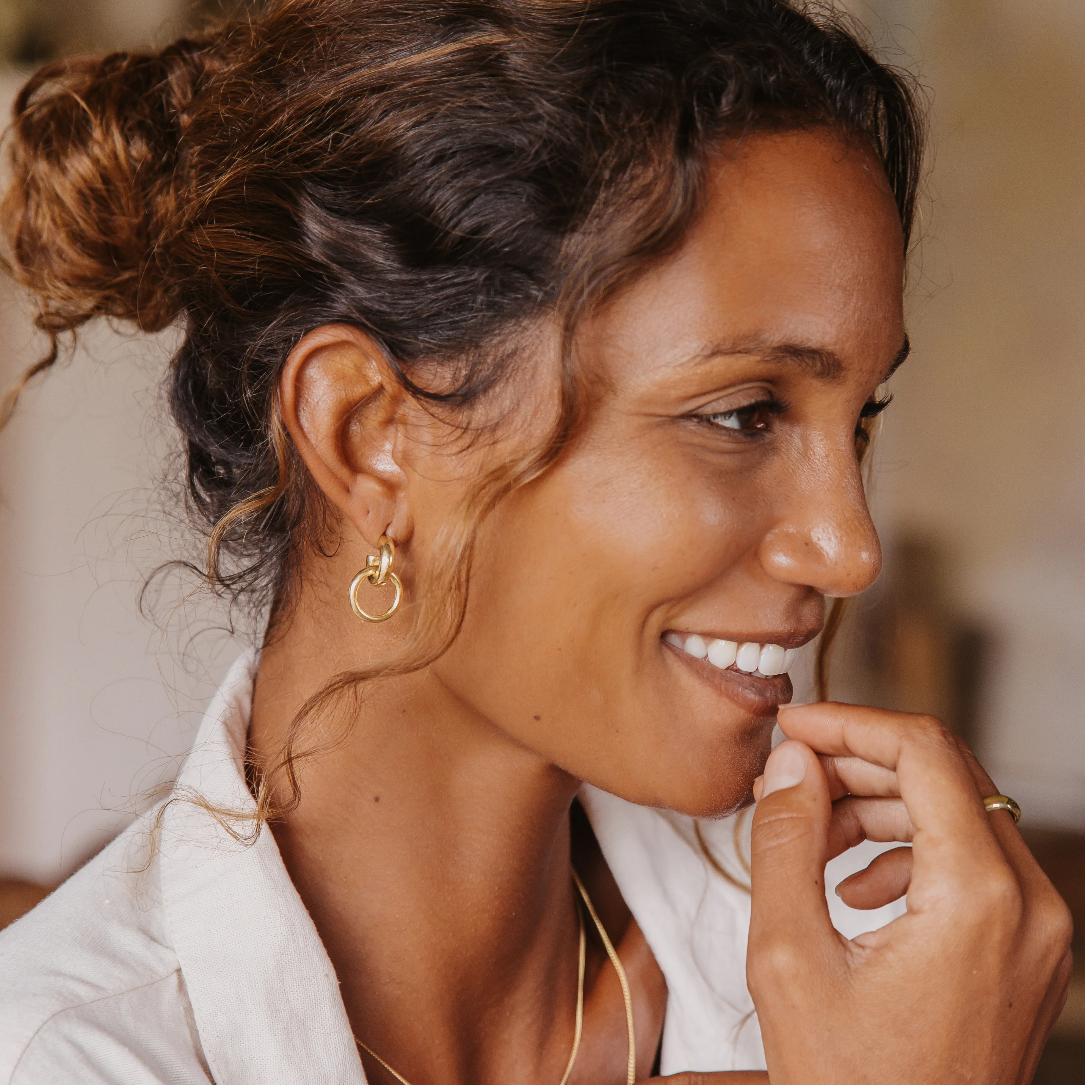 Amalfi Hoops - Gold - Image 3