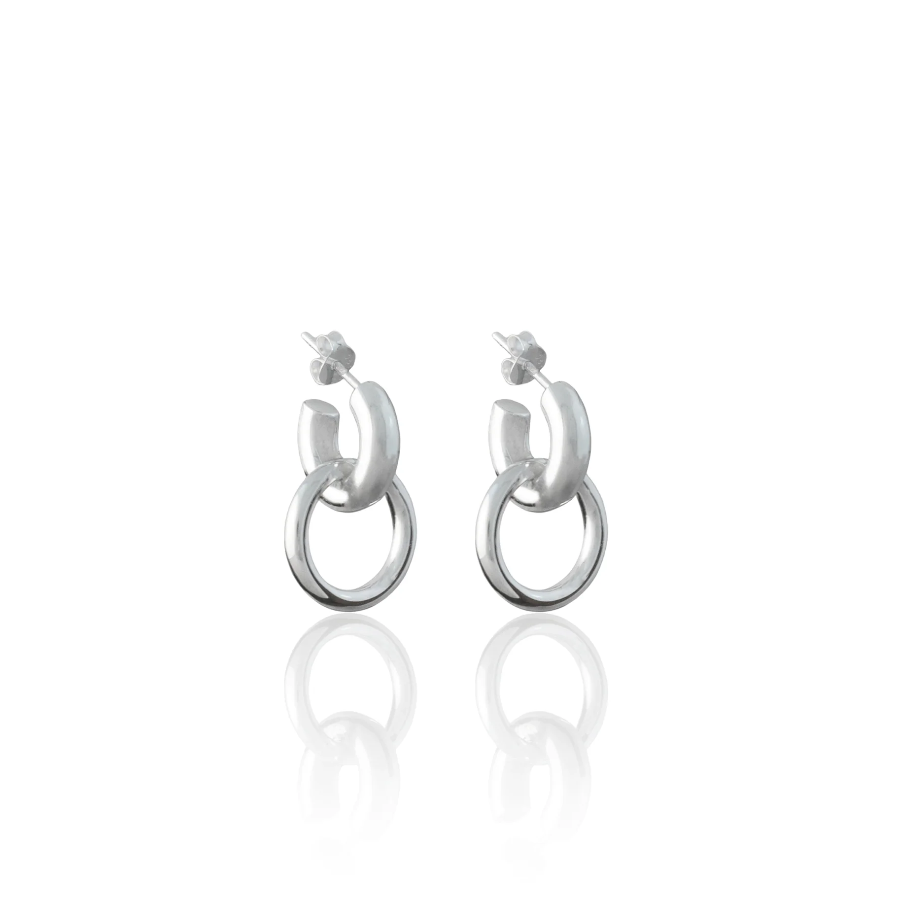 Amalfi Hoops - Silver - Image 3