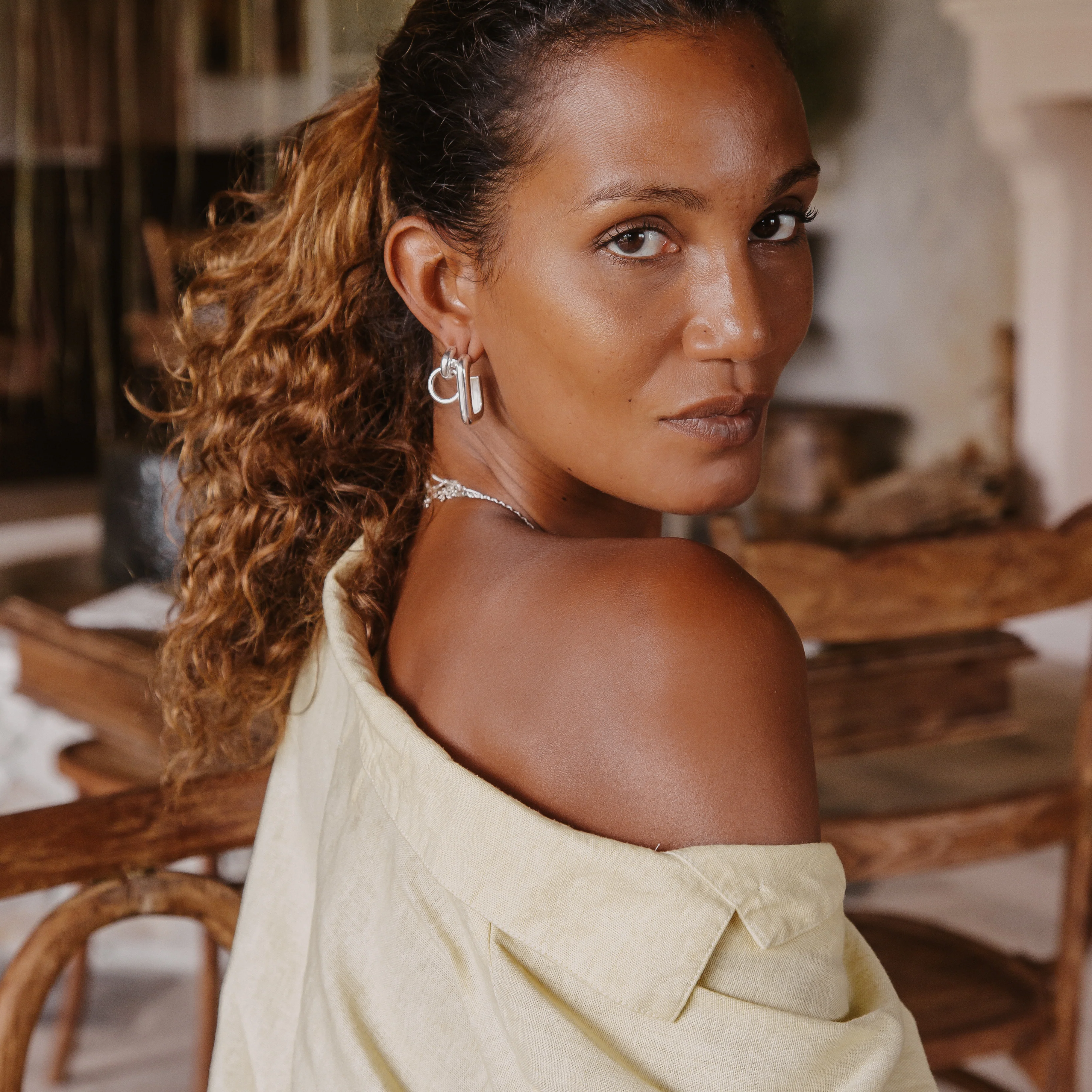 Amalfi Hoops - Silver - Image 4
