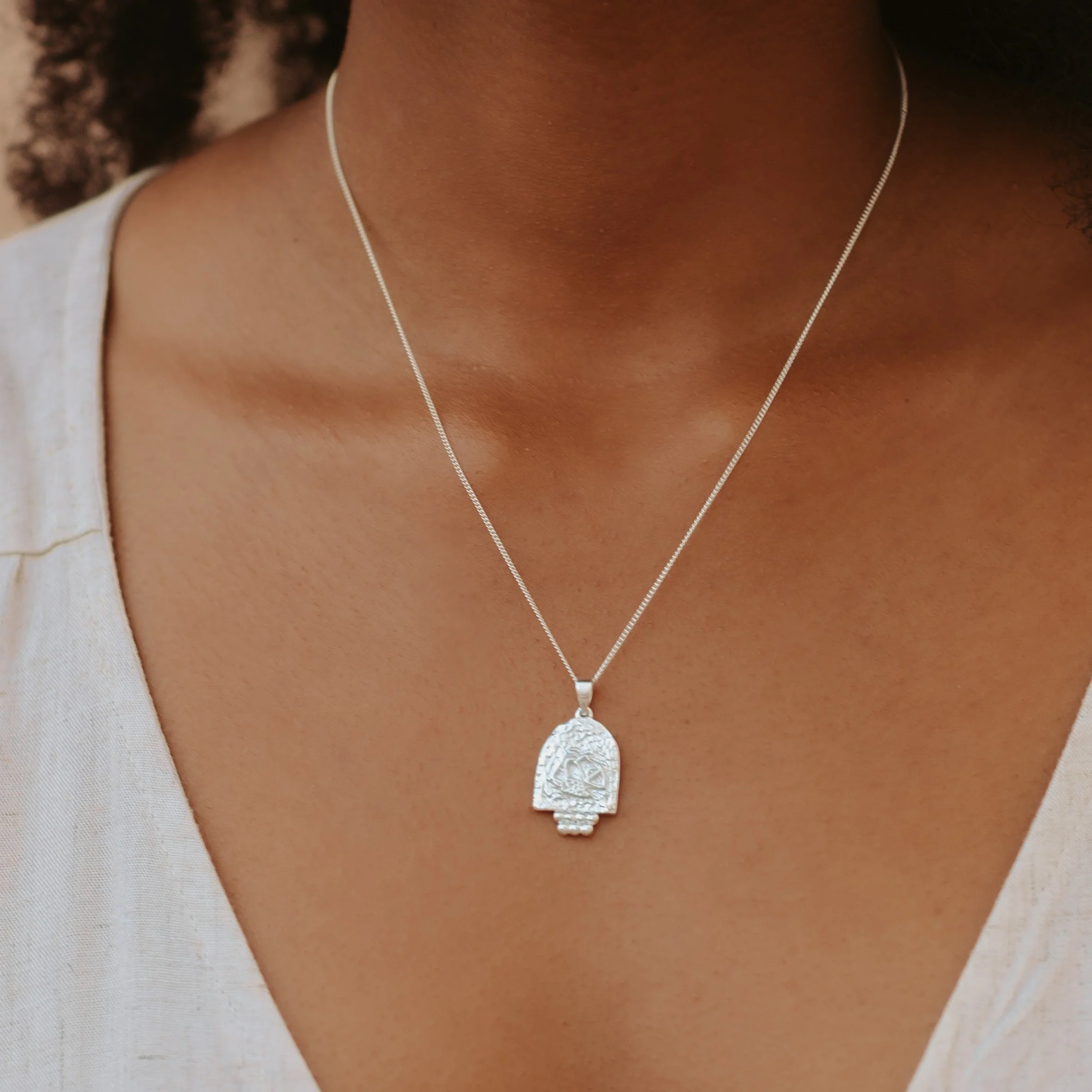 AQUARIUS ZODIAC PENDANT - SILVER - Charm only - Image 2