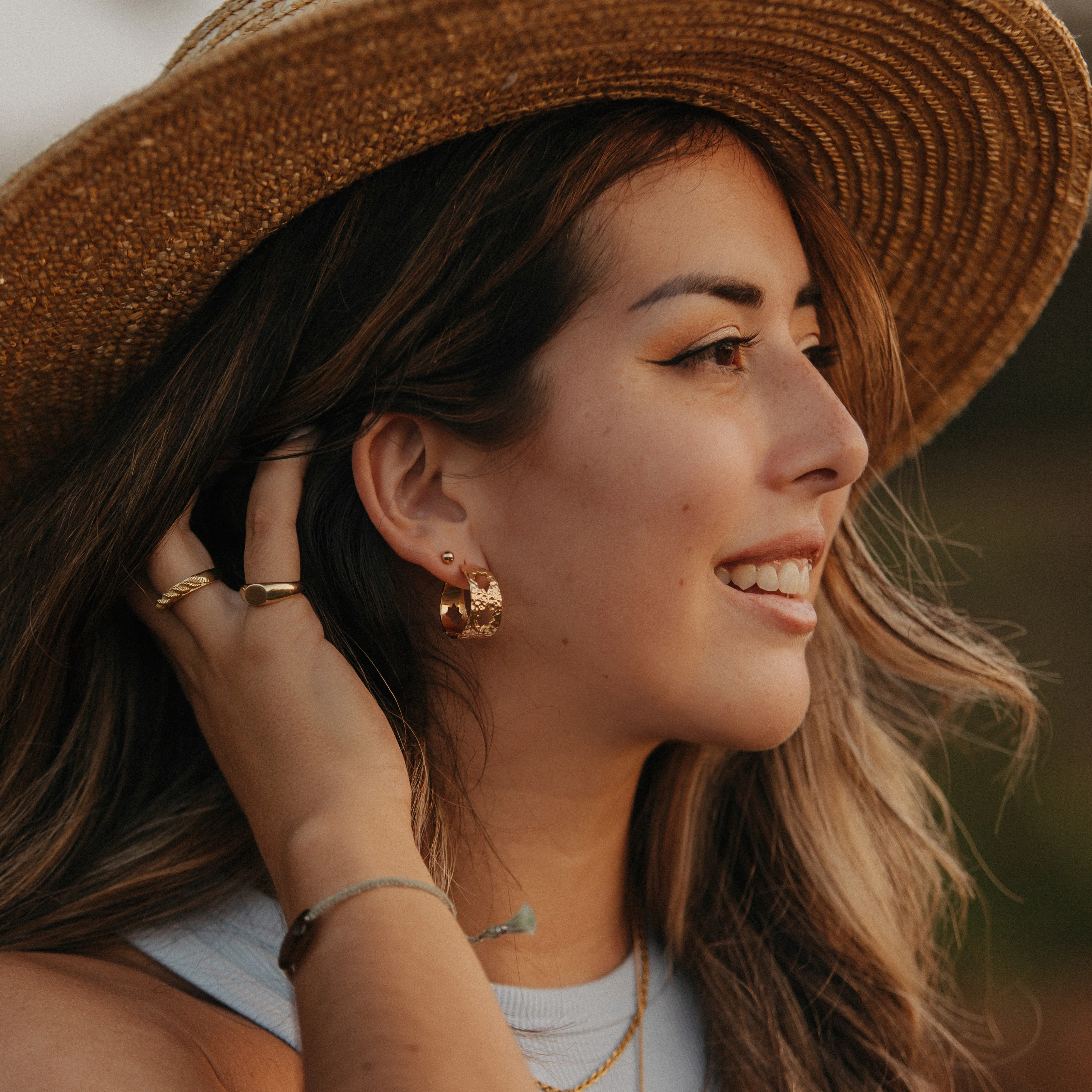 Arnhem x Luna & Rose - Forever Young Hoops - GOLD - Image 2