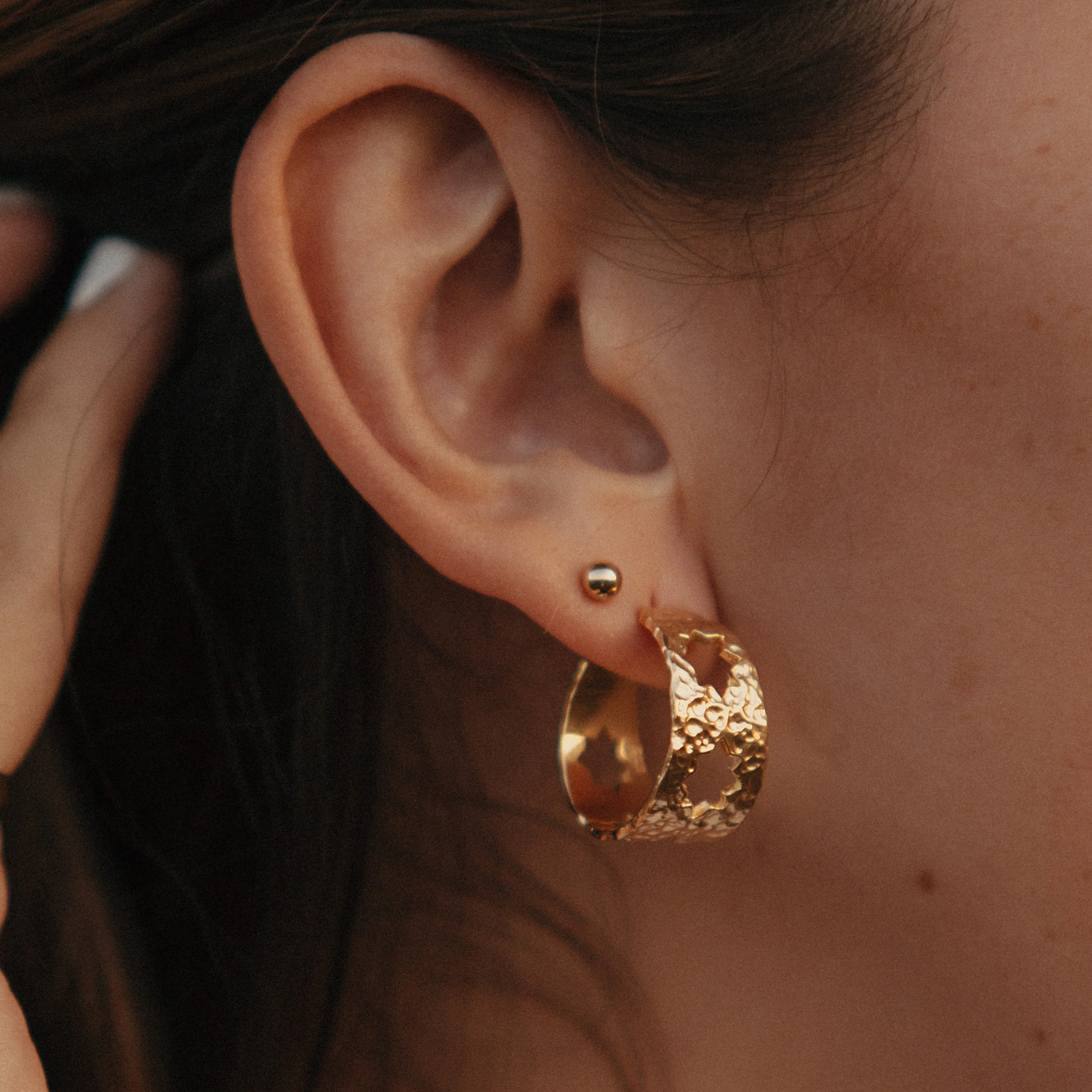 Arnhem x Luna & Rose - Forever Young Hoops - GOLD - Image 3