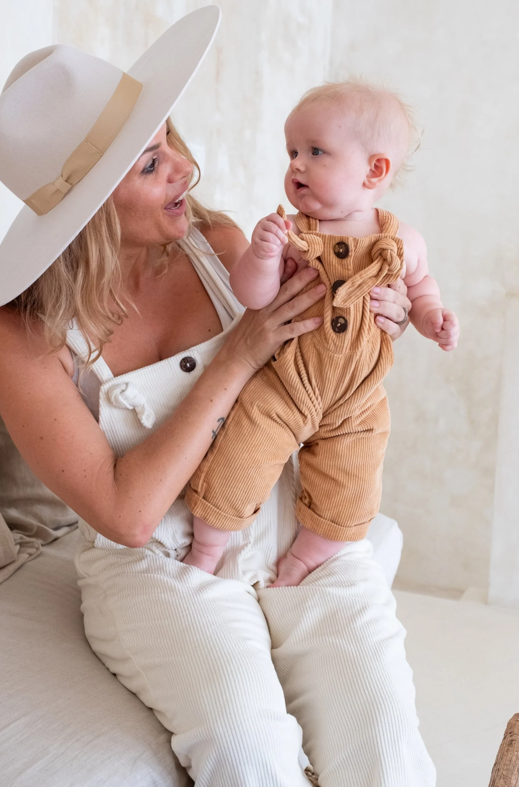 Baby Eddie Overalls - Cinnamon **Organically Plant Dyed** - Image 2