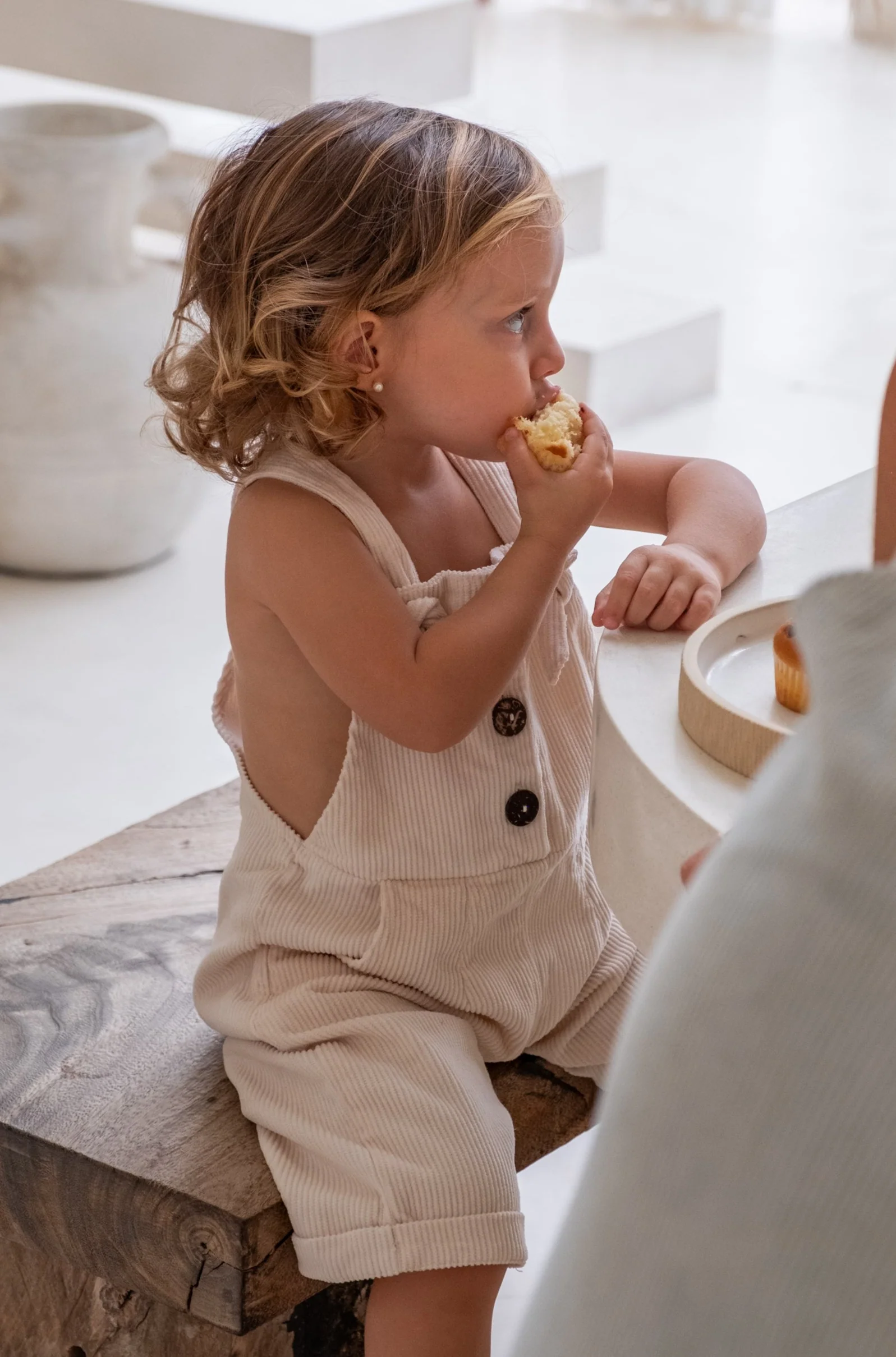 Baby Eddie Overalls - Macadamia **Organically Plant Dyed**