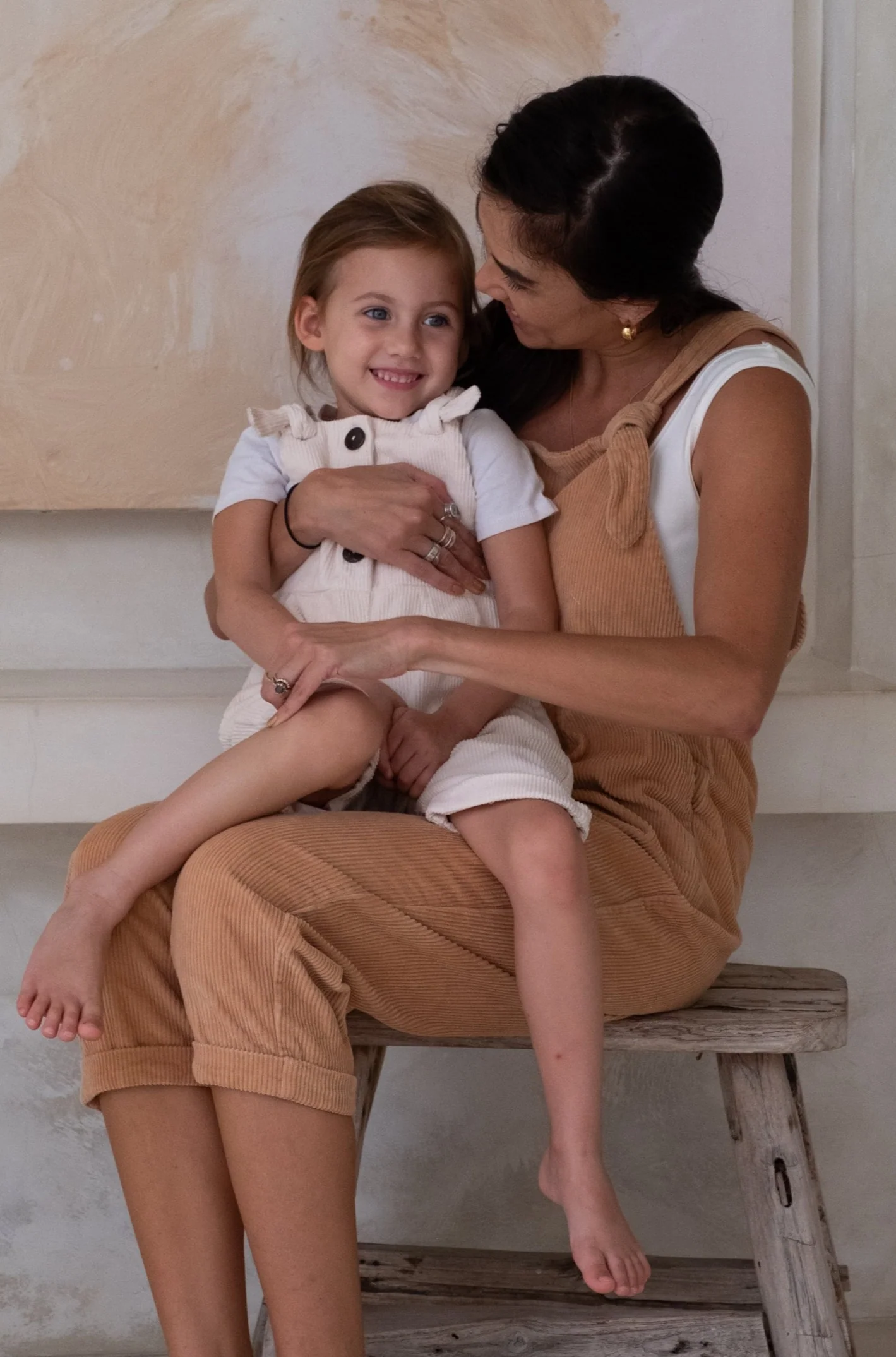 Baby Eddie Overalls - Macadamia **Organically Plant Dyed** - Image 3