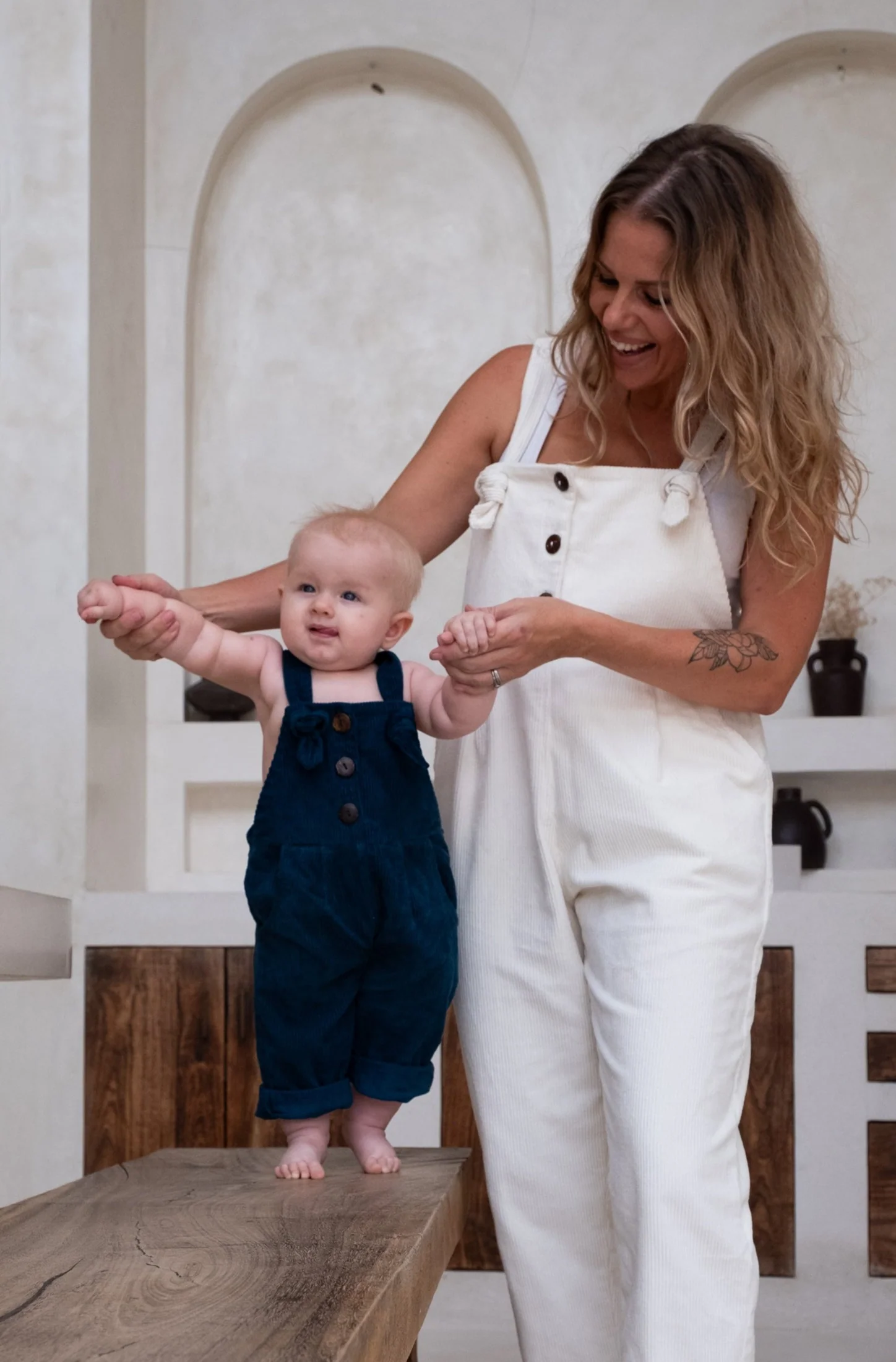 Baby Eddie Overalls - Lake Blue **Organically Plant Dyed** - Image 4