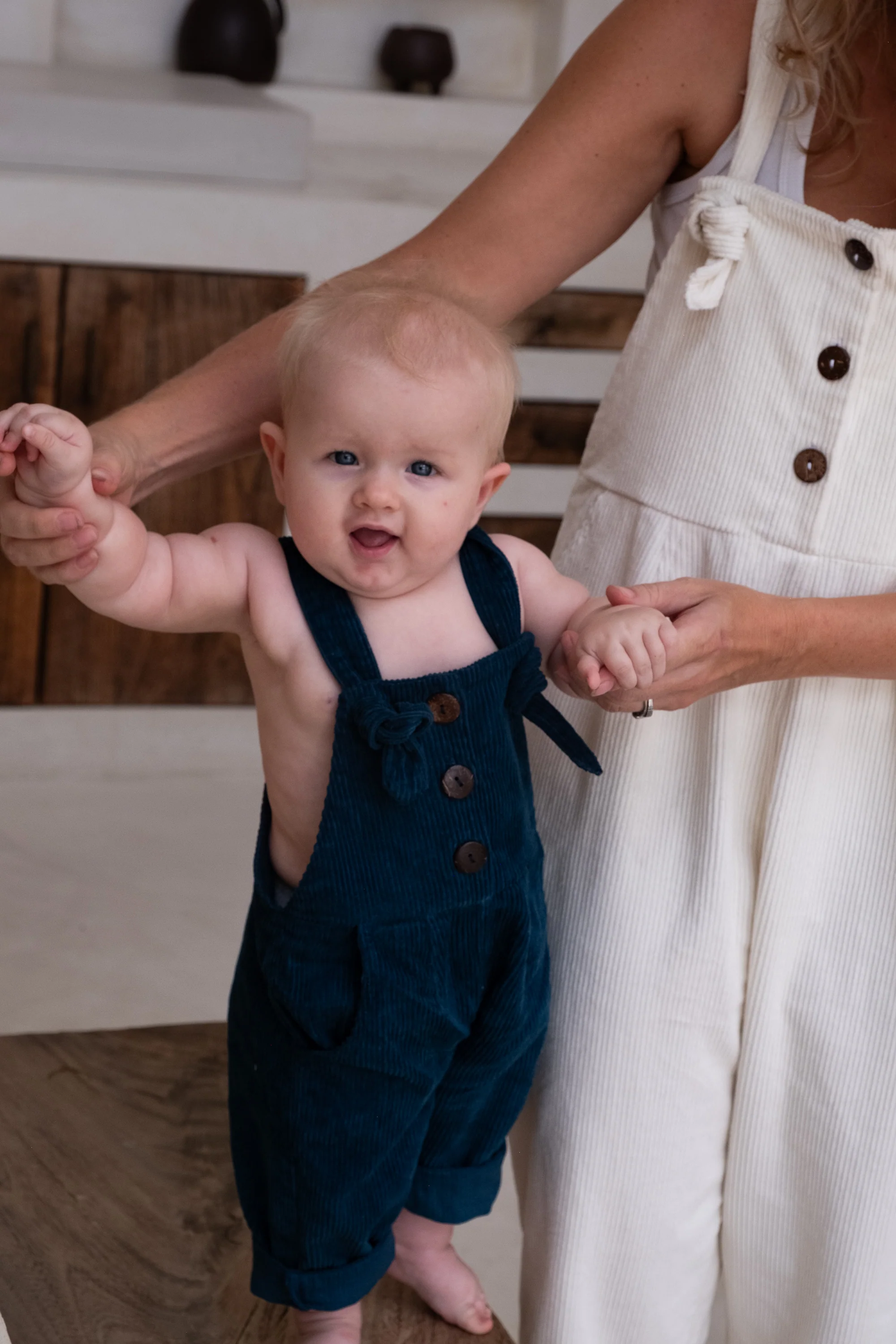Baby Eddie Overalls - Lake Blue **Organically Plant Dyed** - Image 5