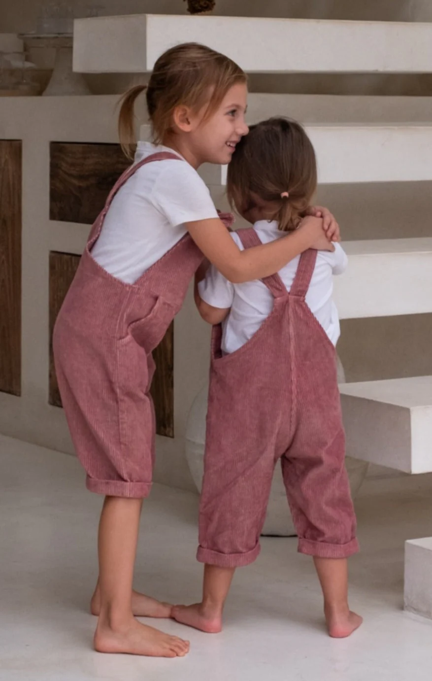 Baby Eddie Overalls - Rosella **Organically Plant Dyed** - Image 4