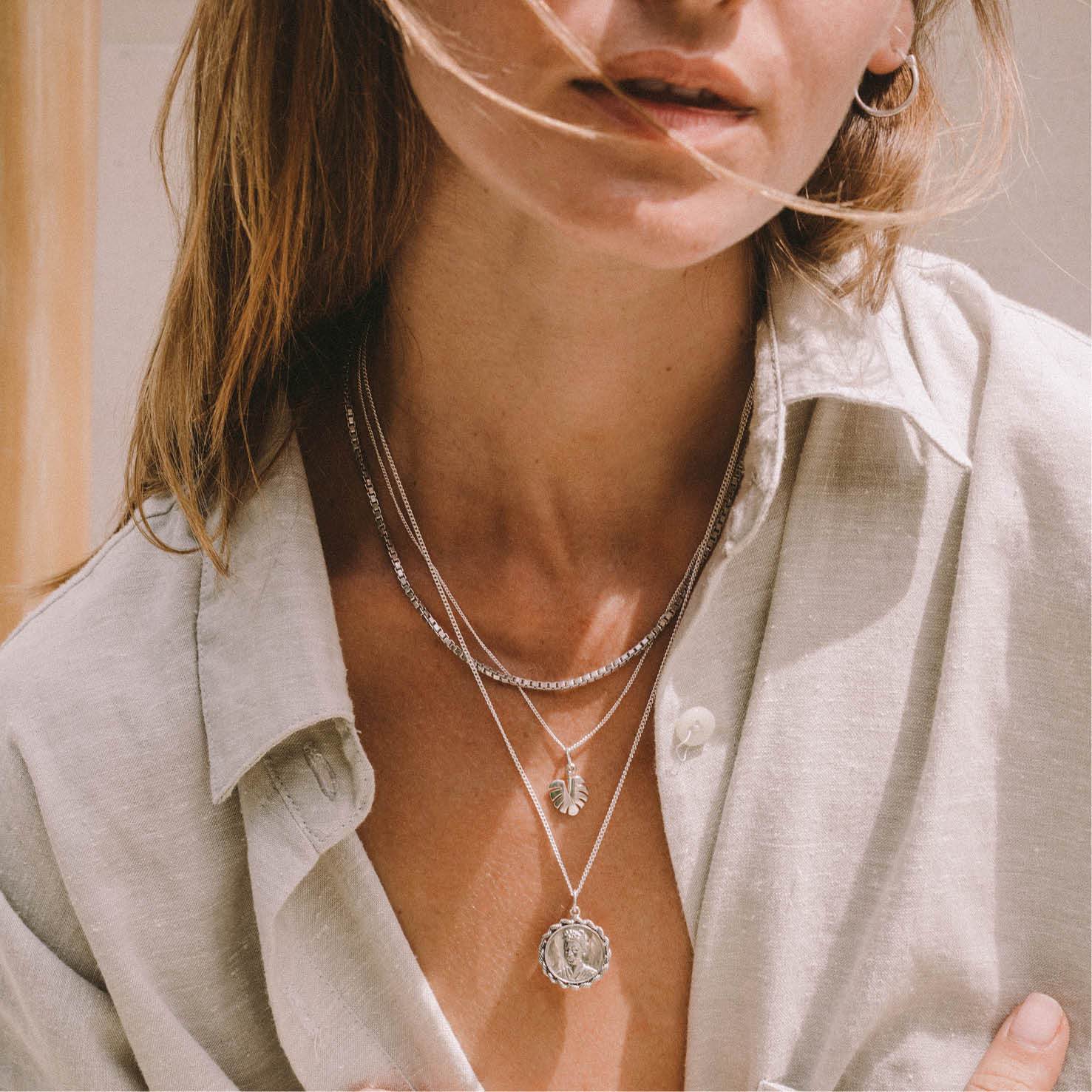 Bahama Box Chain Necklace - Silver - Image 3