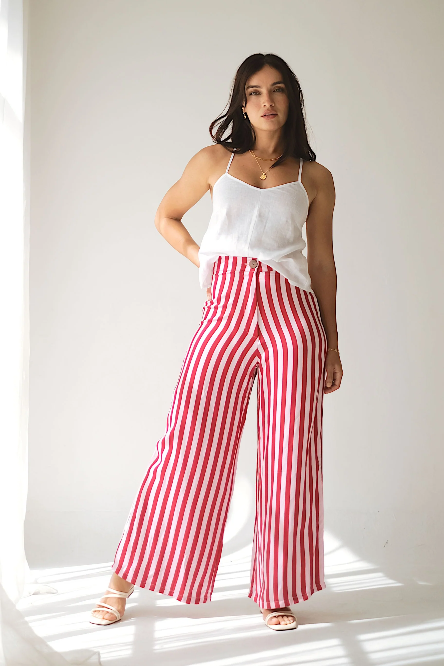 BANKS PANTS - Red/Pink Stripe - Image 4