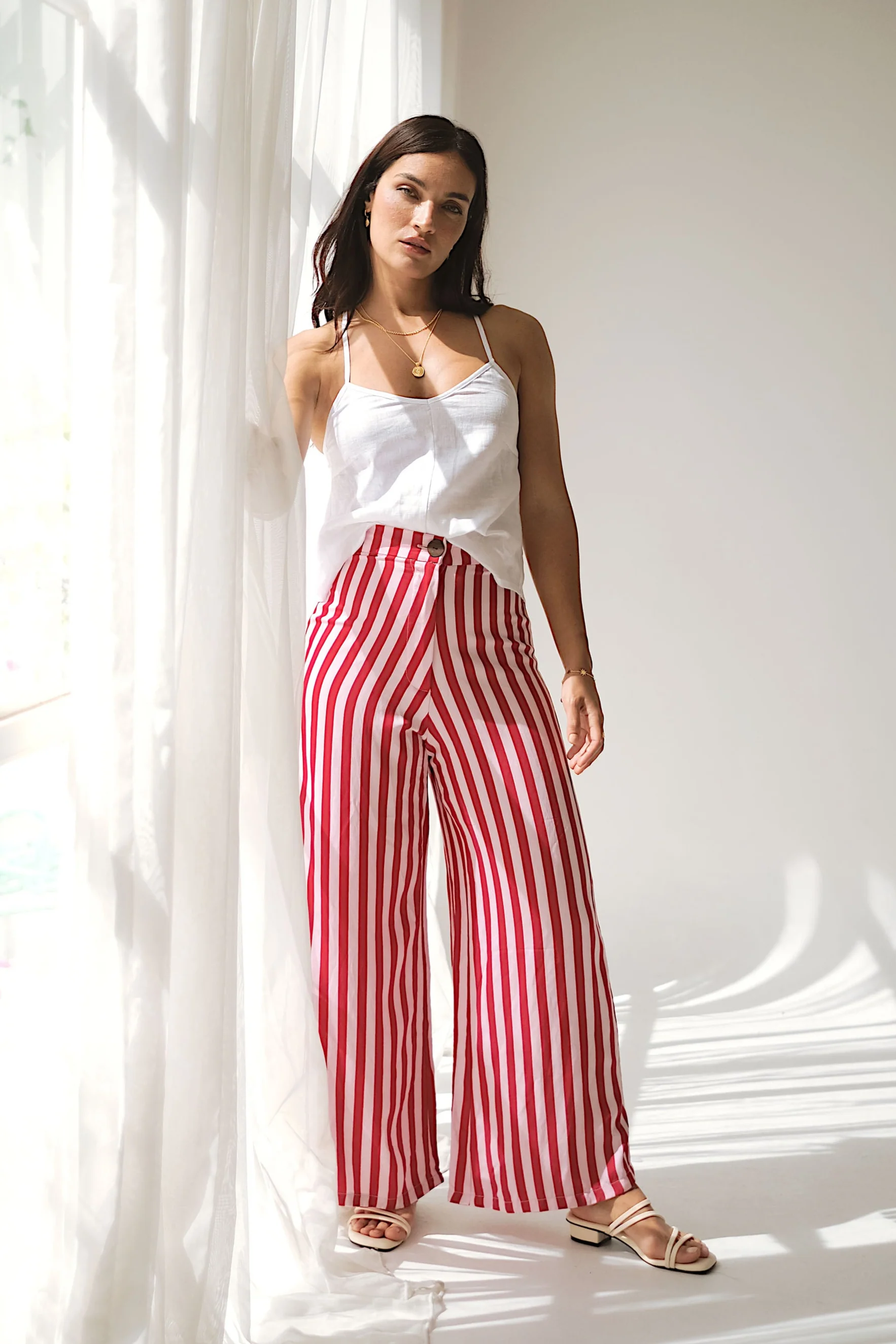 BANKS PANTS - Red/Pink Stripe - Image 5