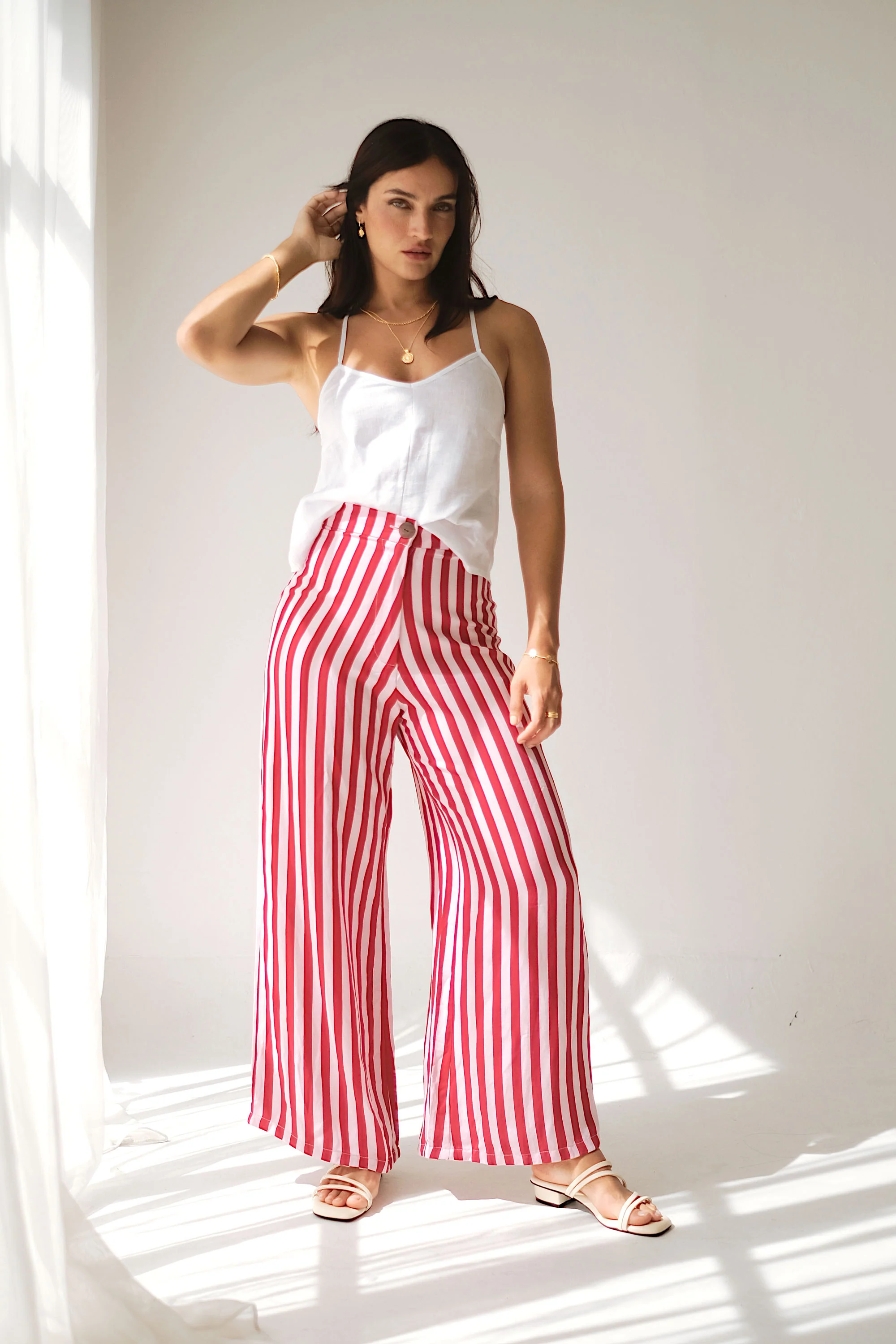 BANKS PANTS - Red/Pink Stripe - Image 6