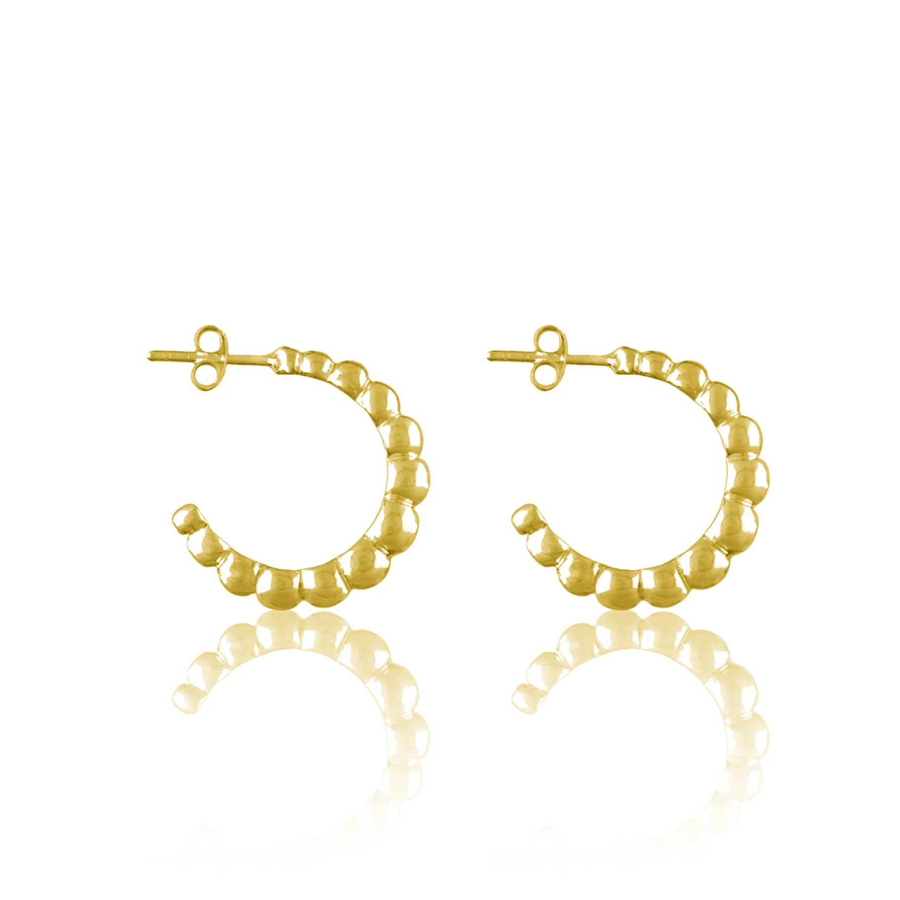 Beaded Baba Hoops - Gold