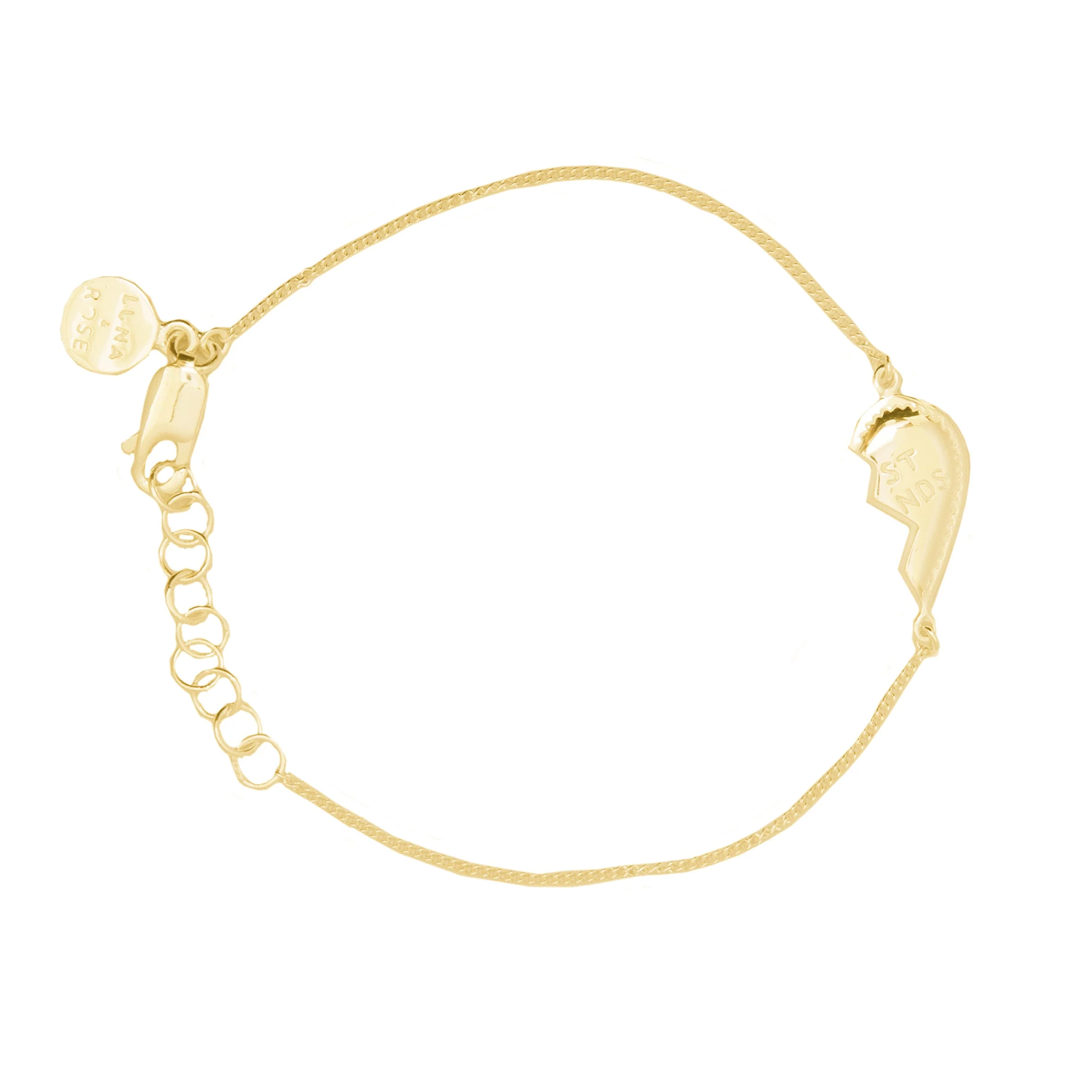 BFF Broken Heart Bracelet SINGLE - Gold - Image 2