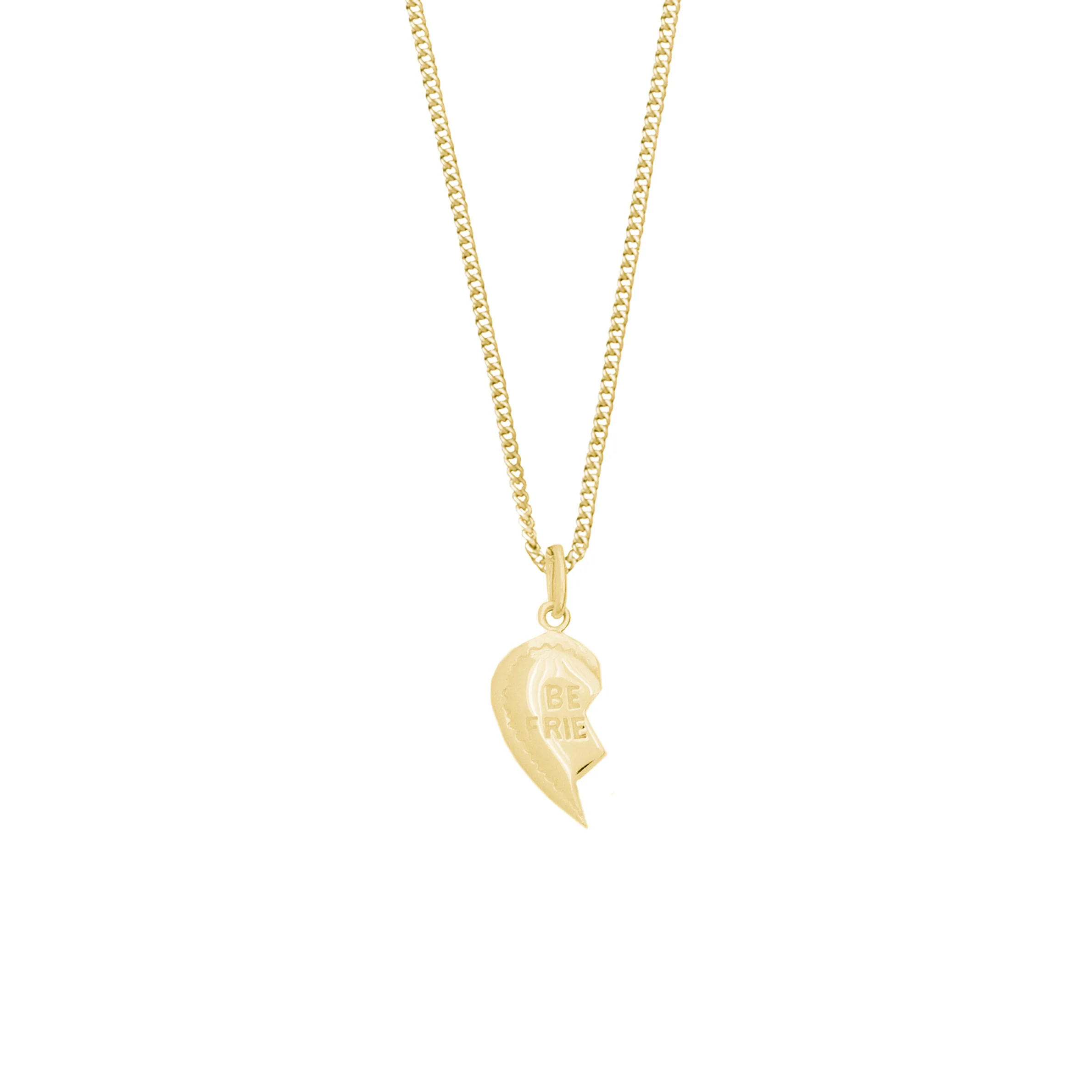 BFF Broken Heart Necklace SINGLE - Gold
