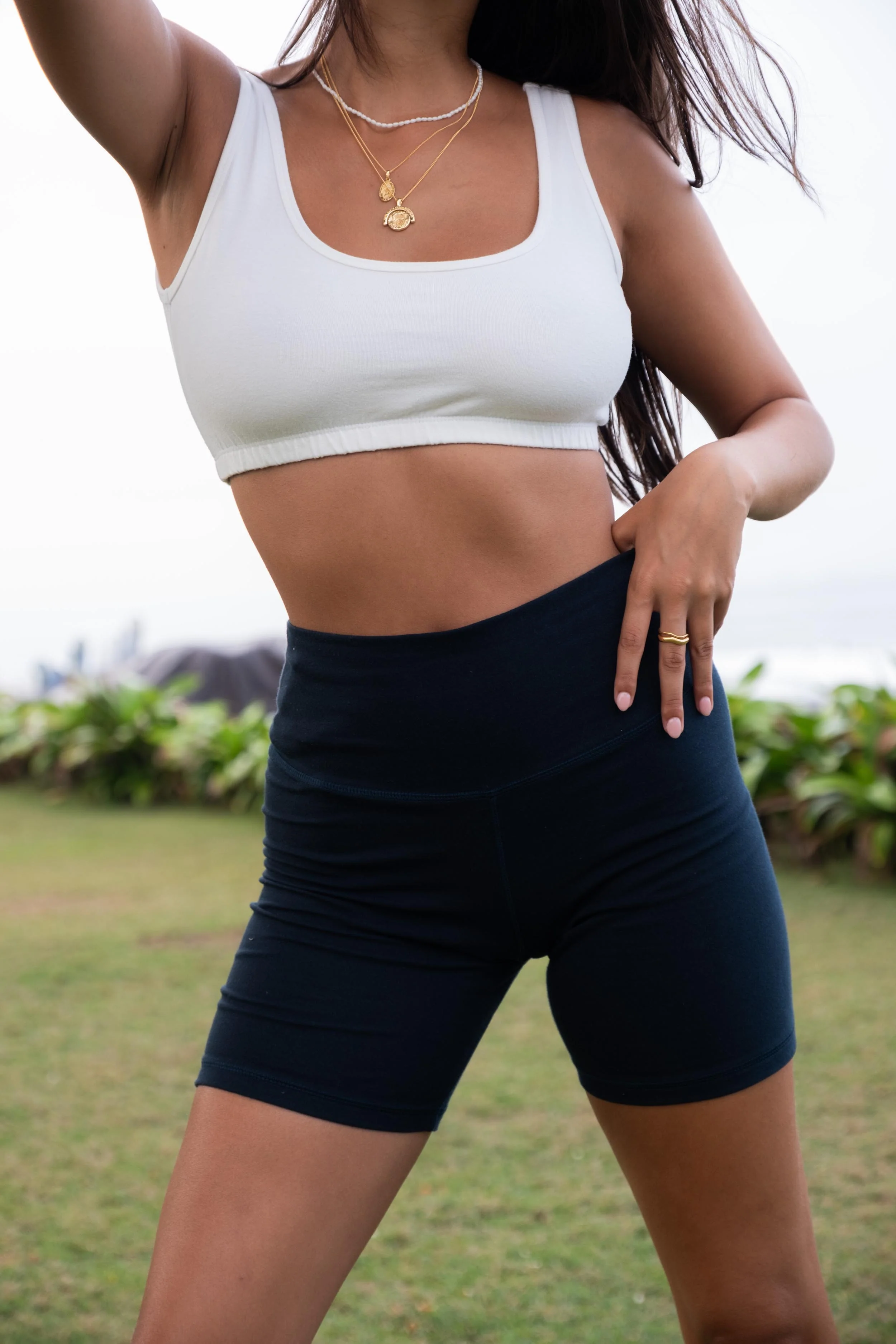 Bodhi Bike Shorts - *Organic Cotton* - Ocean Blue - Image 3