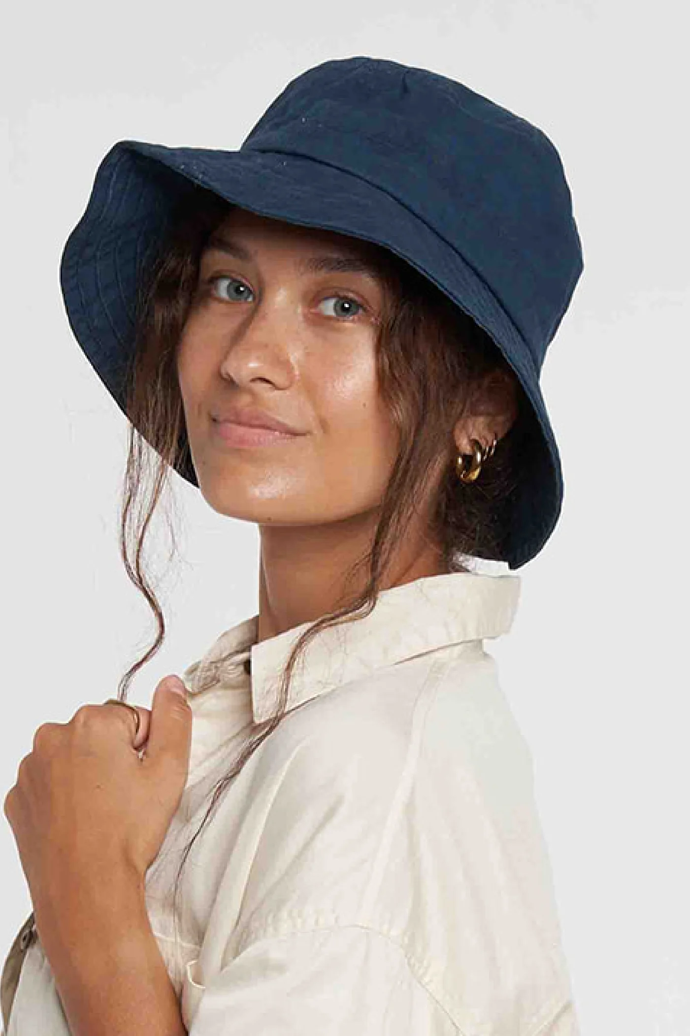 Bronte Bucket Hat - Ocean Blue**Organically Plant Dyed** - Image 3