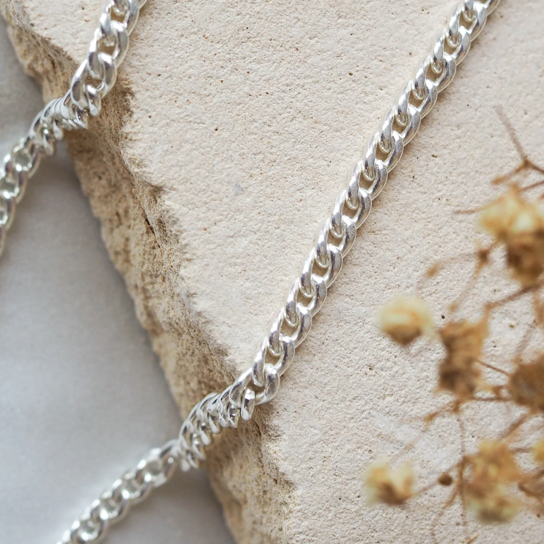 Brooklyn Flat Curb Bracelet - Silver - Image 2