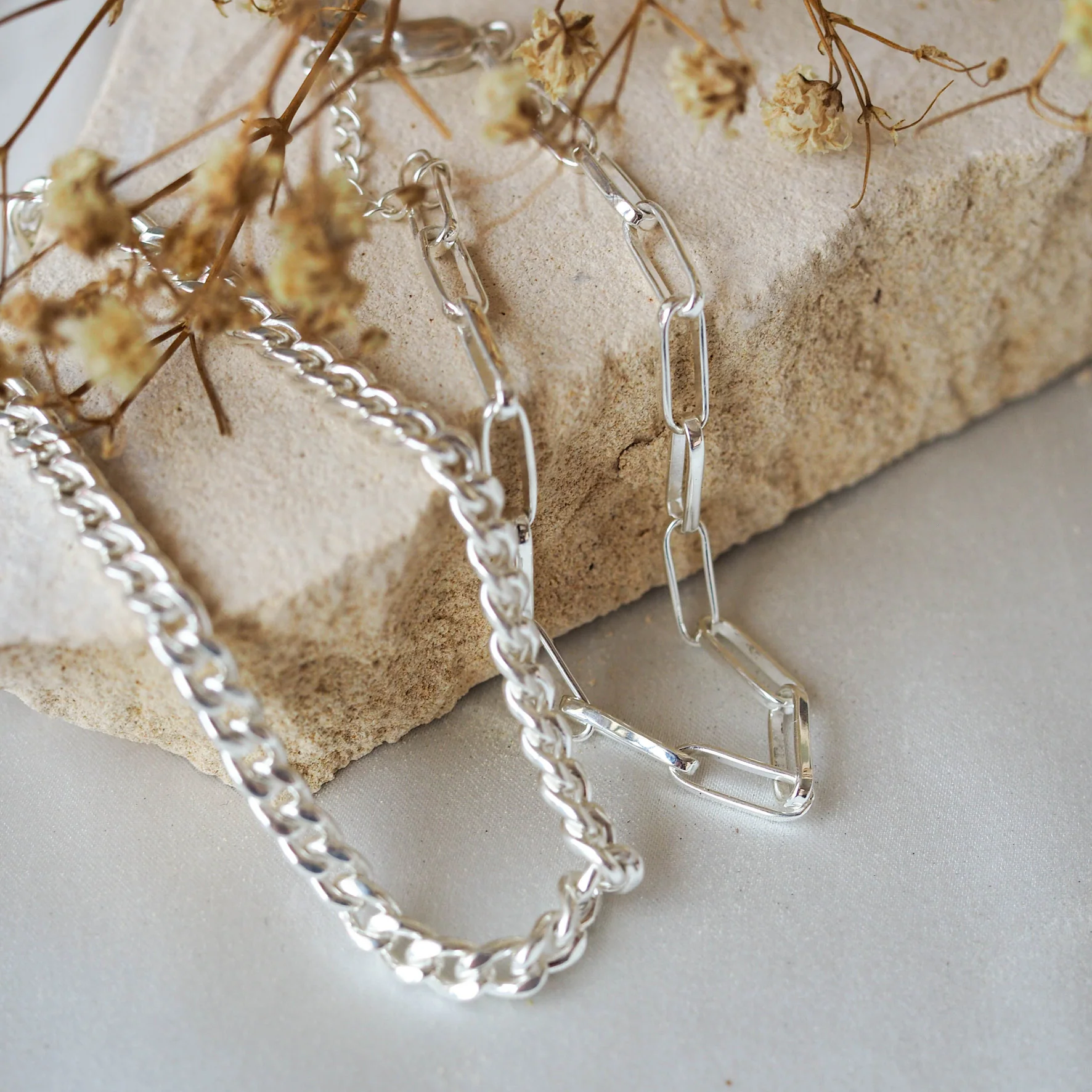 Brooklyn Flat Curb Bracelet - Silver - Image 3
