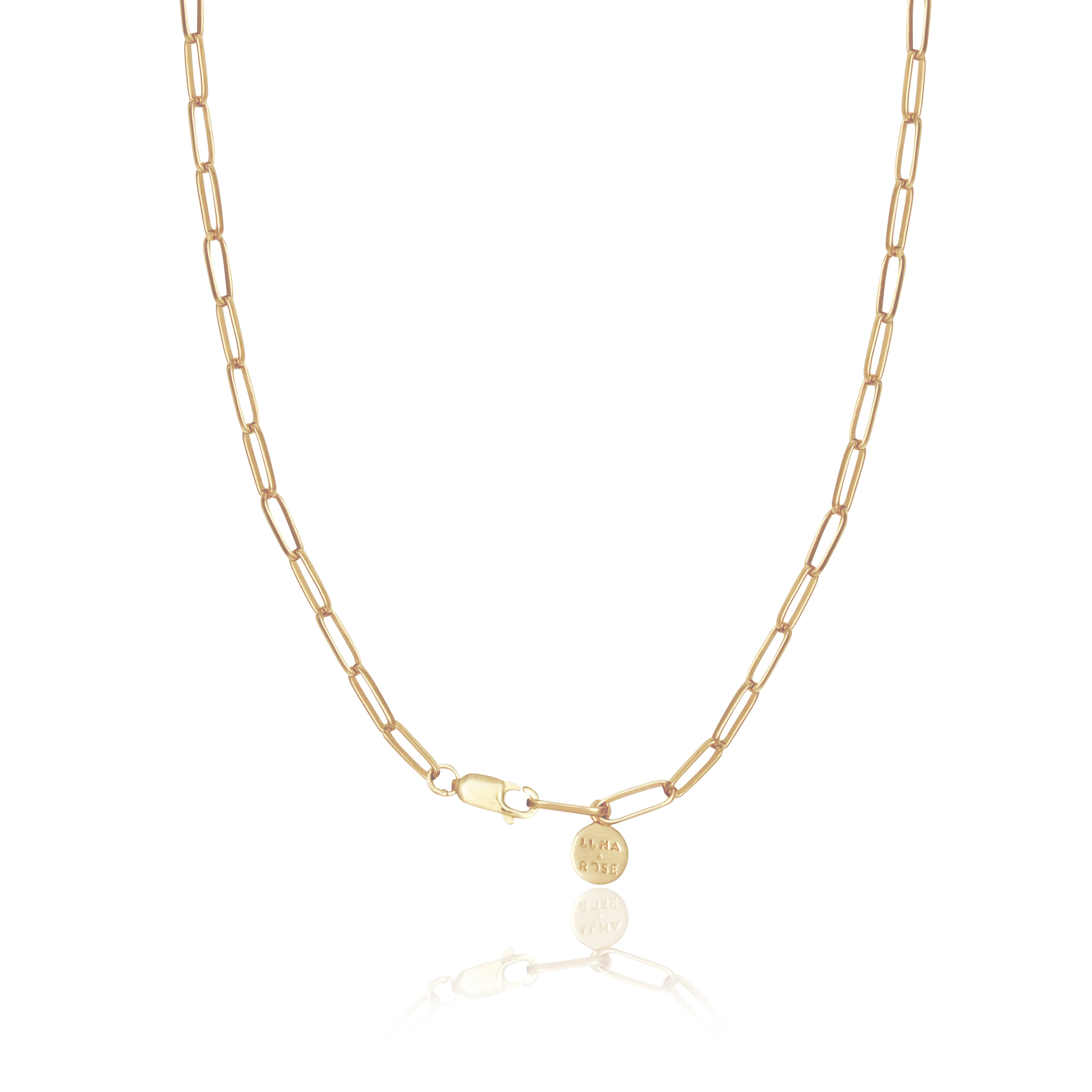 Washington Paper Clip Chain Necklace - Gold - Image 5