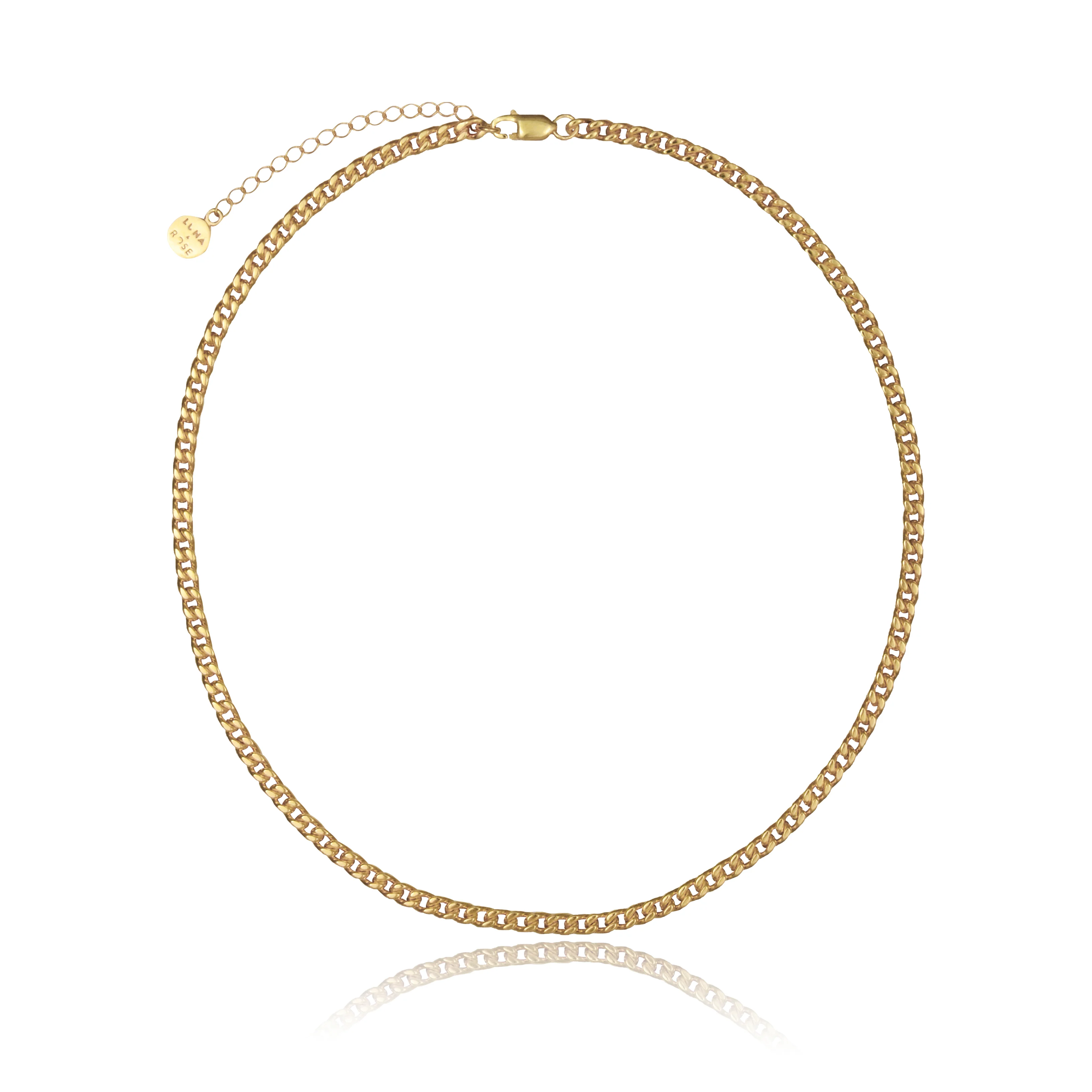 Brooklyn Flat Curb Necklace - Gold - Image 6