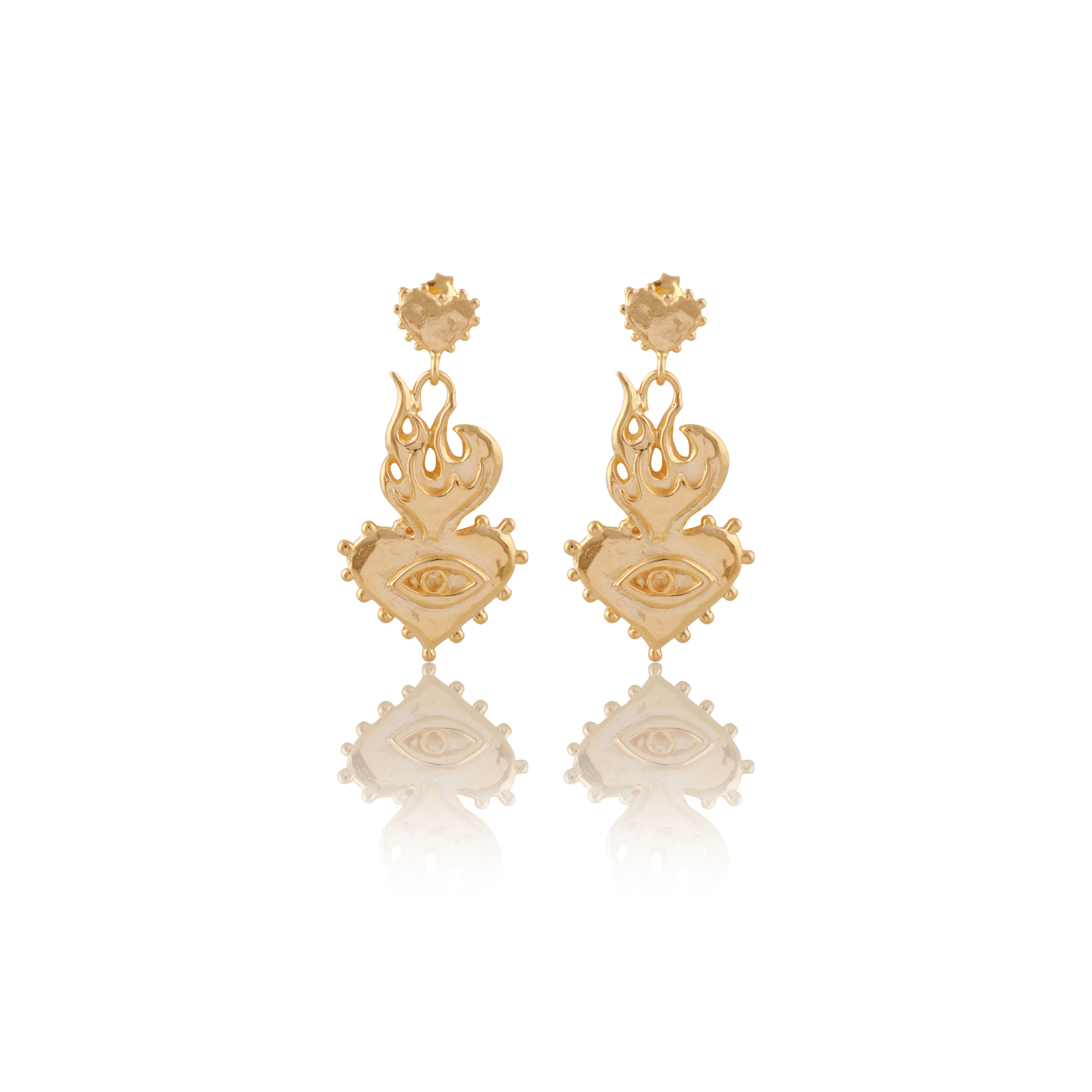 Burn it all down & watch it grown again Earrings - Tahnee Kelland x Luna & Rose - Gold