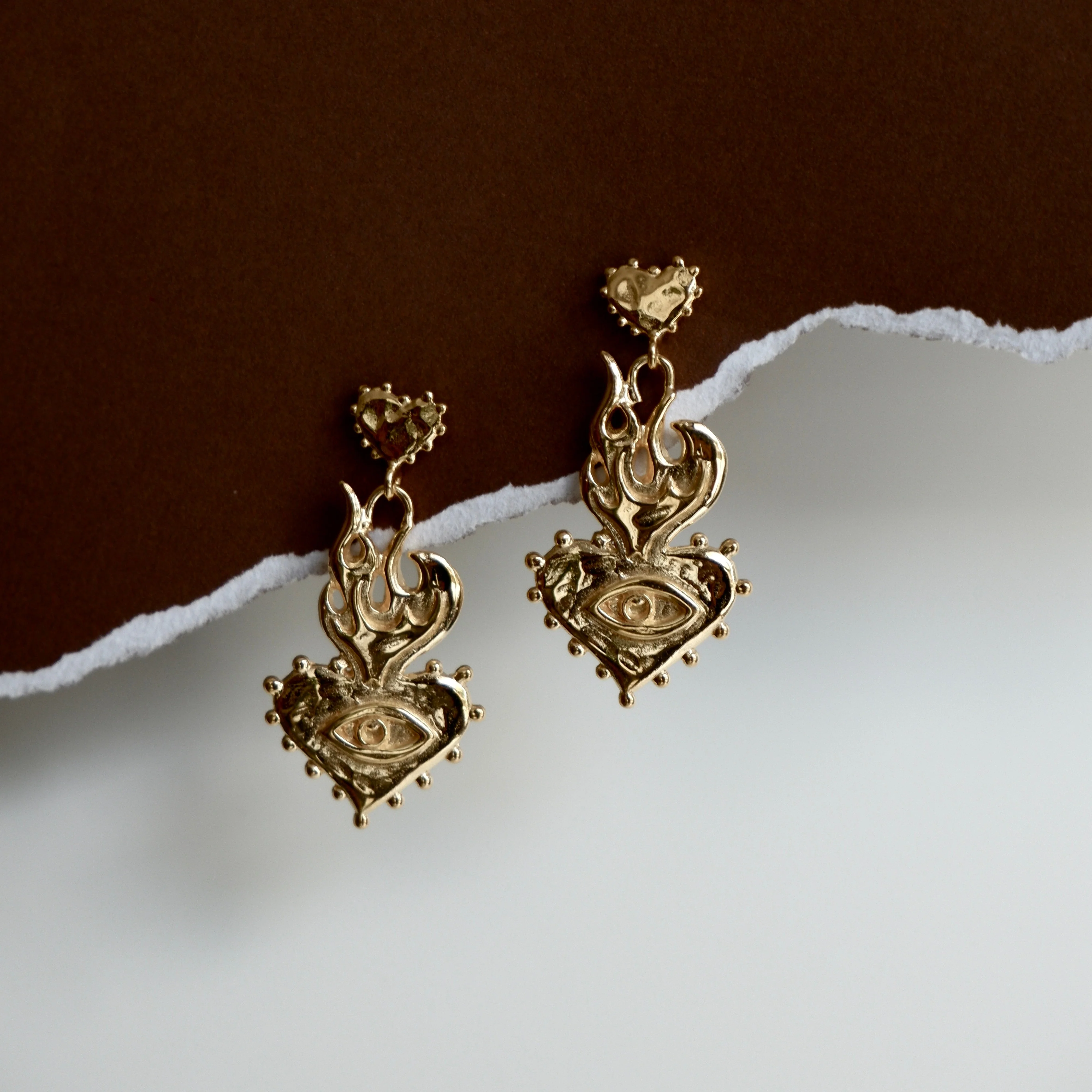Burn it all down & watch it grown again Earrings - Tahnee Kelland x Luna & Rose - Gold - Image 7
