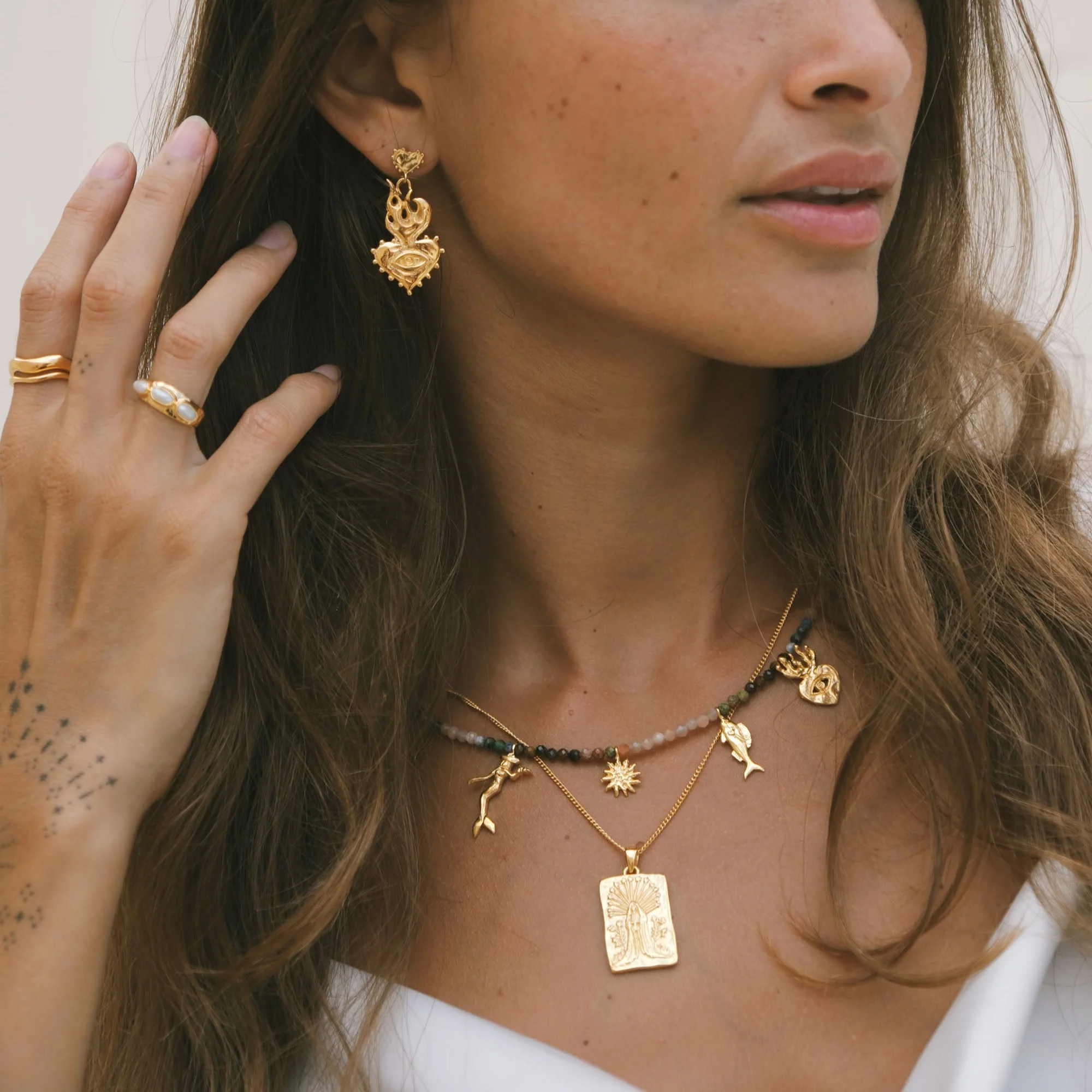 Burn it all down & watch it grown again Earrings - Tahnee Kelland x Luna & Rose - Gold - Image 8