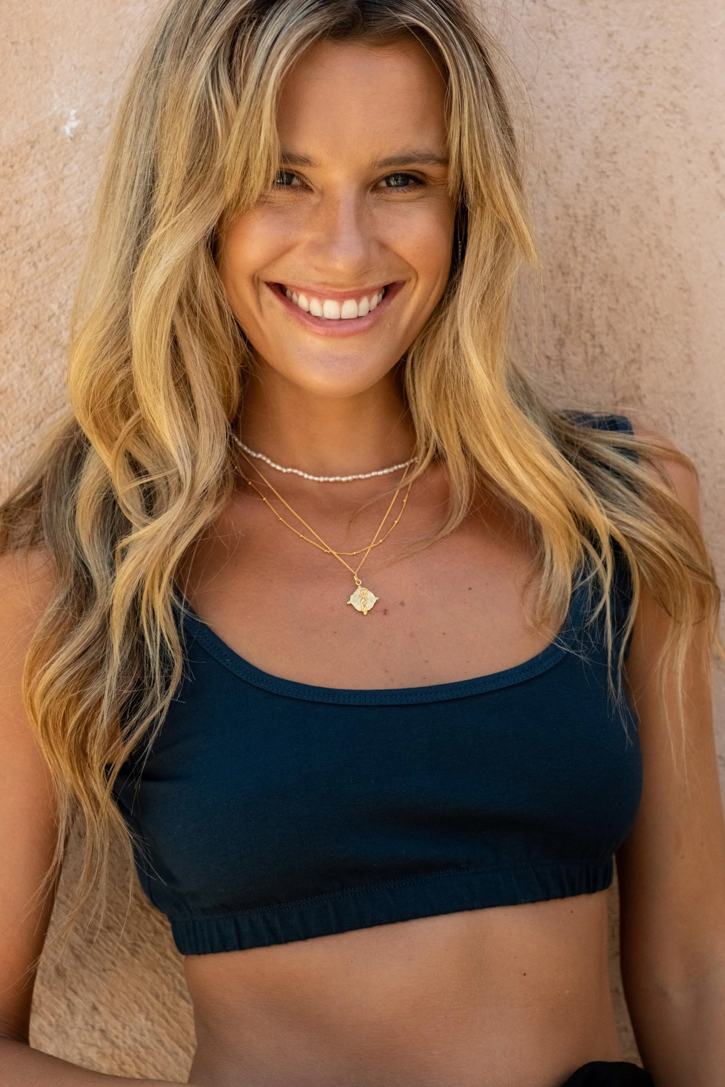 Catie Crop - *ORGANIC COTTON* - Ocean Blue