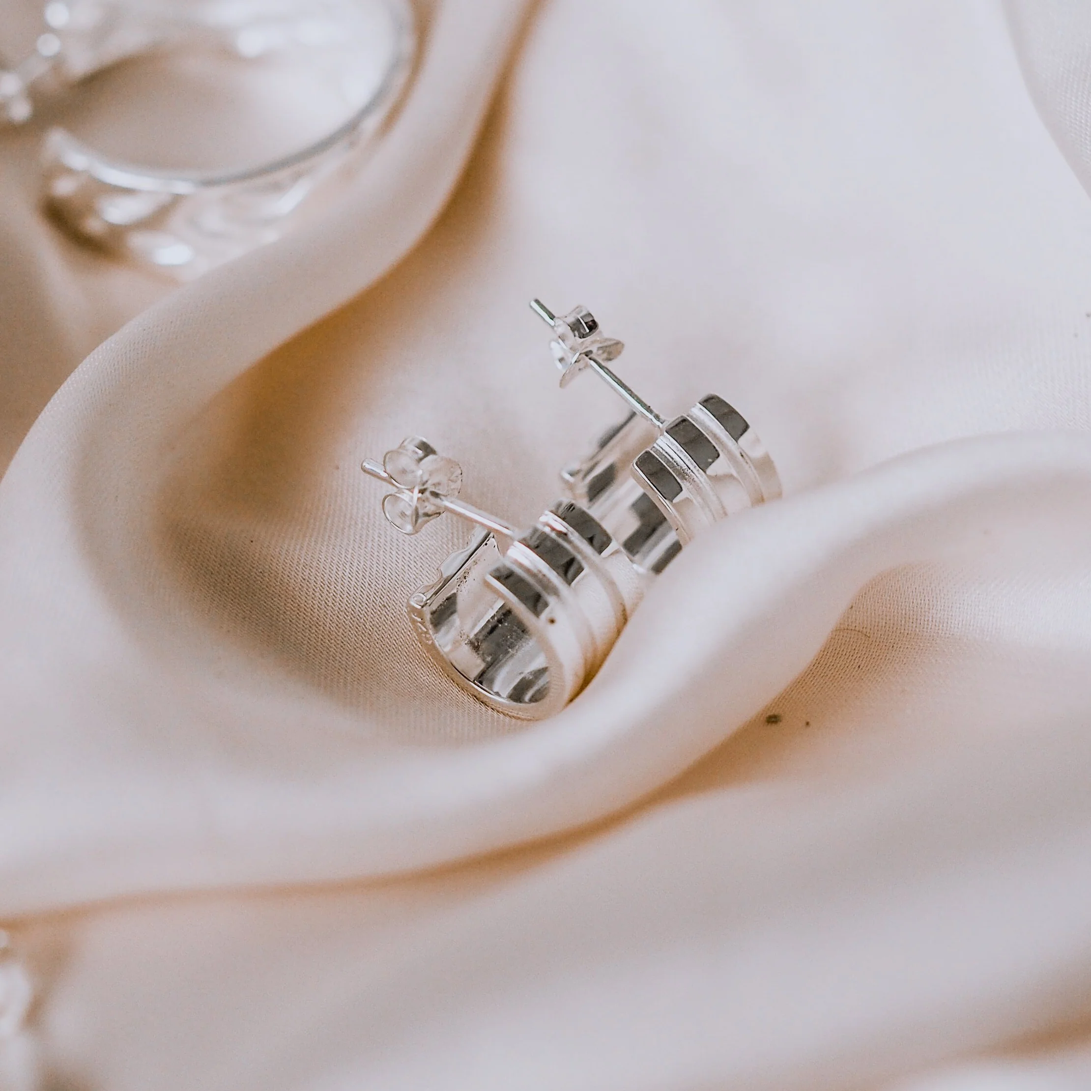 CELESTE HOOPS - SILVER