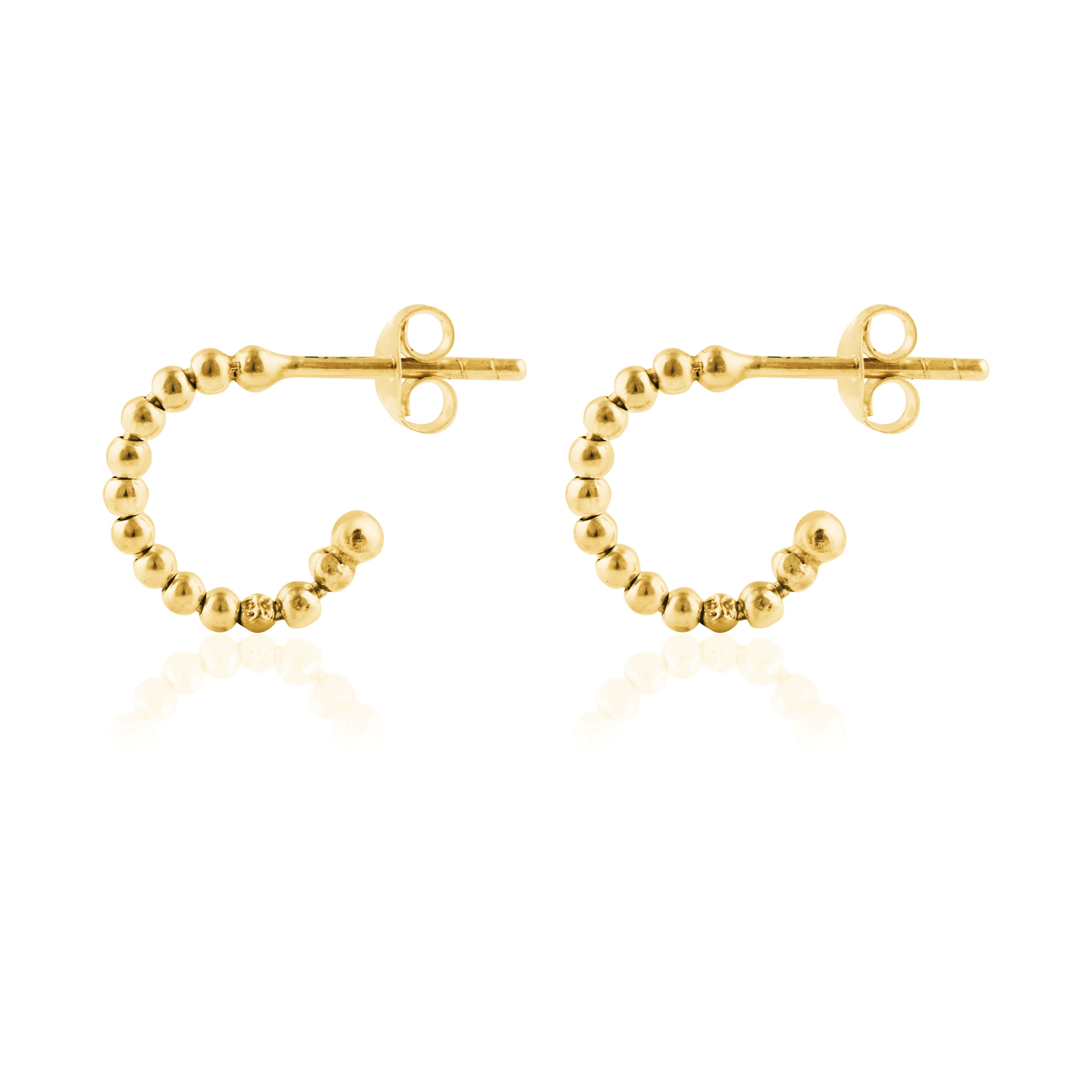 Central Park Dotty Earrings 10mm - Gold - Image 7