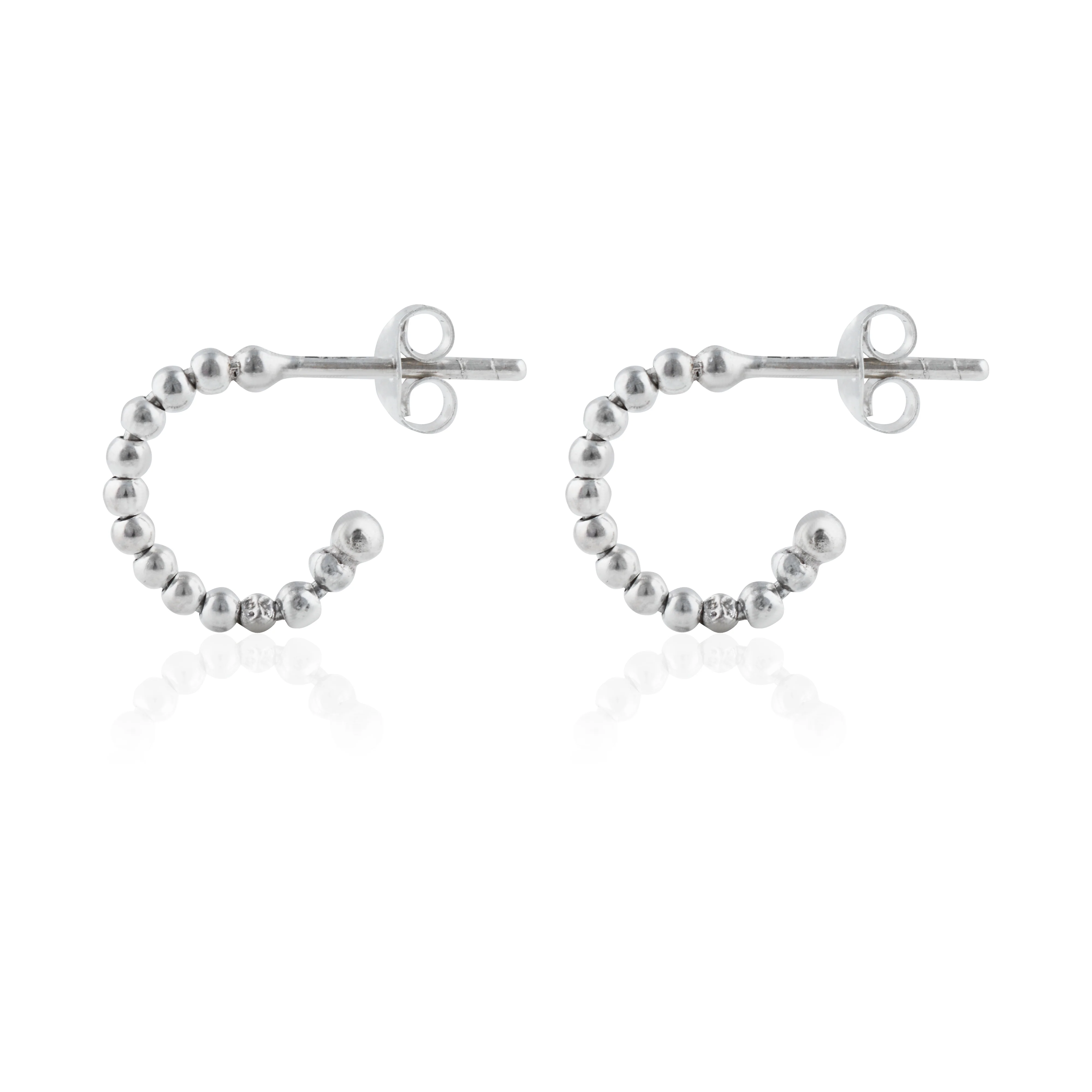 Central Park Dotty Earrings 10mm - Silver - Image 6