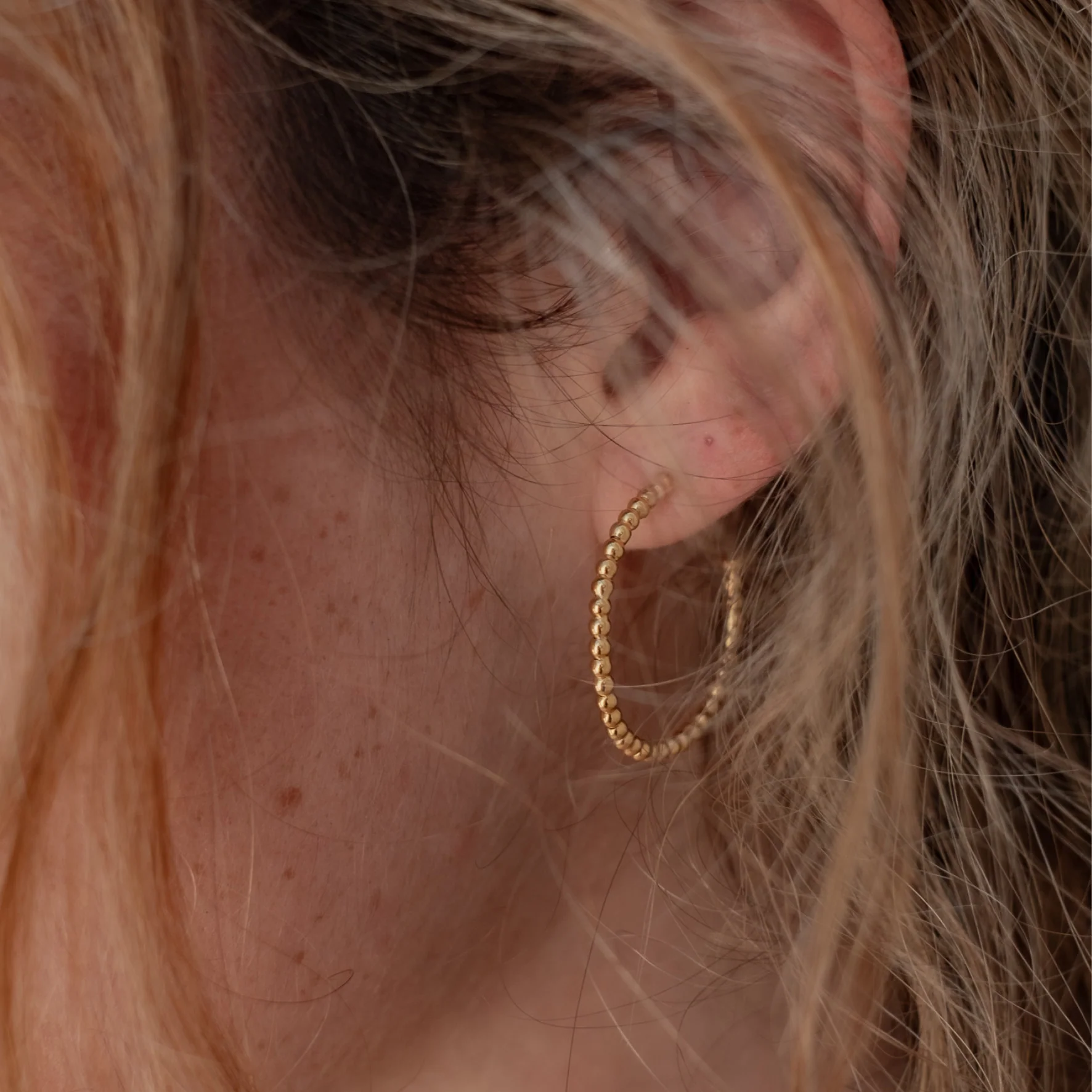 Central Park Dotty Earrings 23mm - Gold - Image 4
