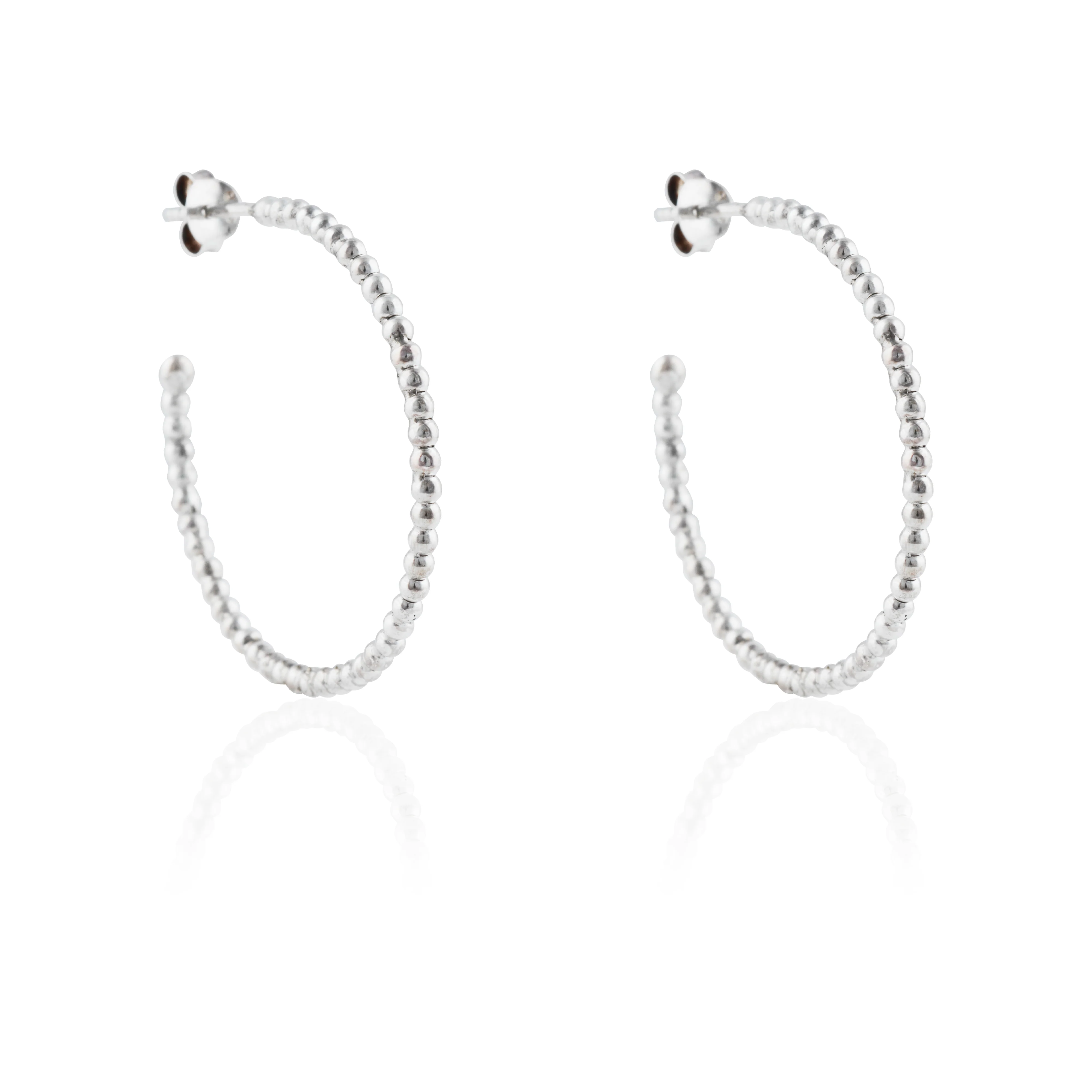 Central Park Dotty Earrings 23mm - Silver