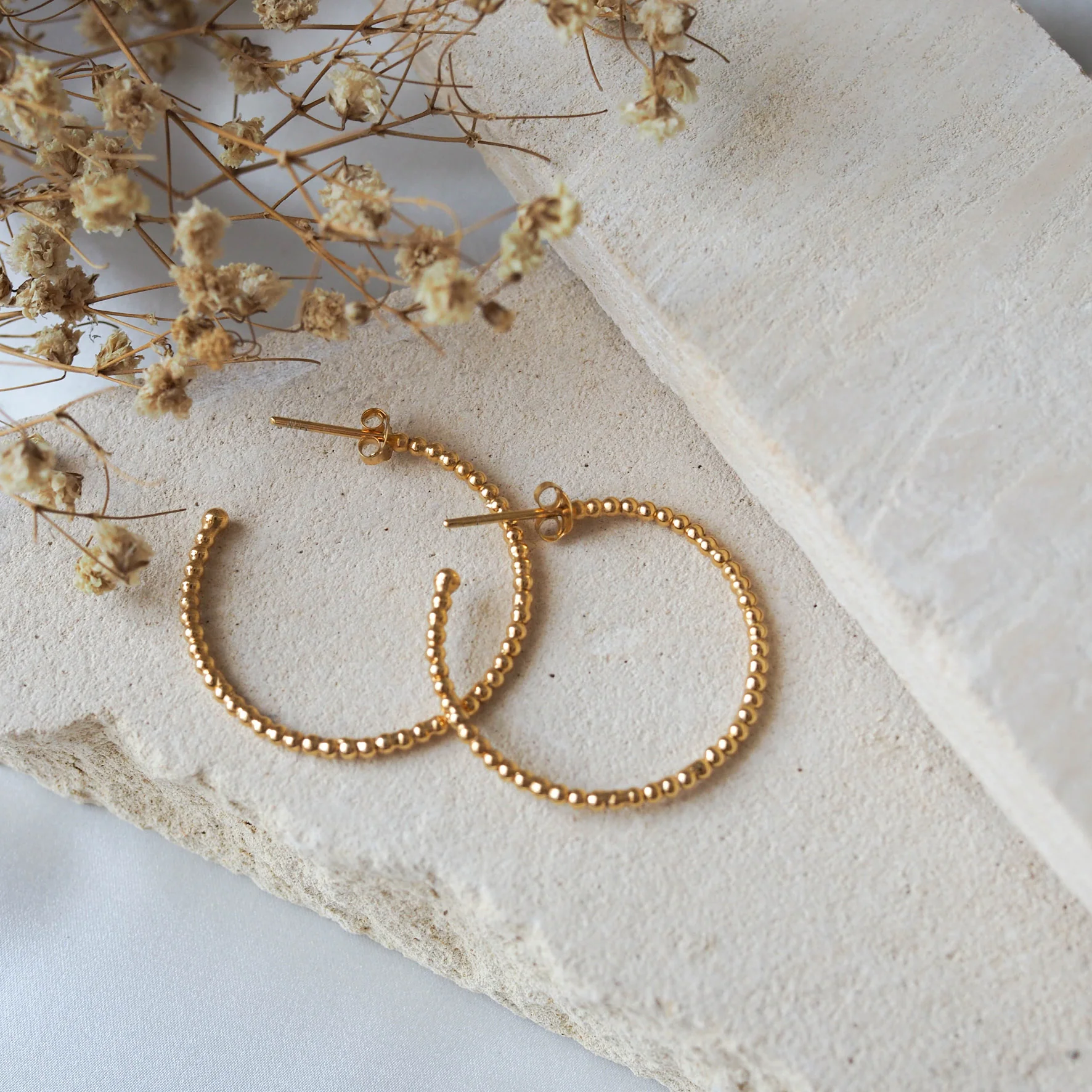 Central Park Dotty Earrings 30mm - Gold - Image 4