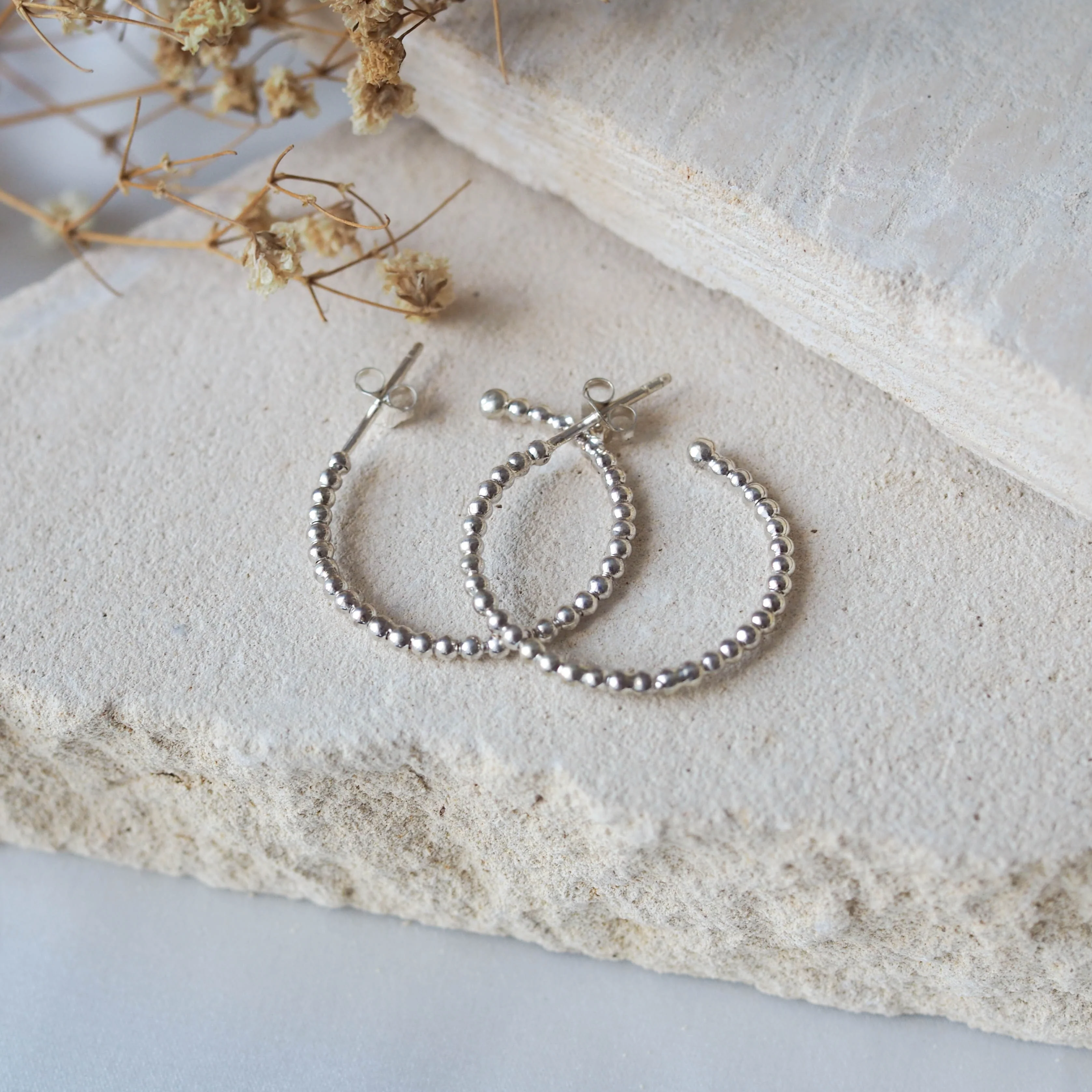 Central Park Dotty Earrings 30mm - Silver - Image 6