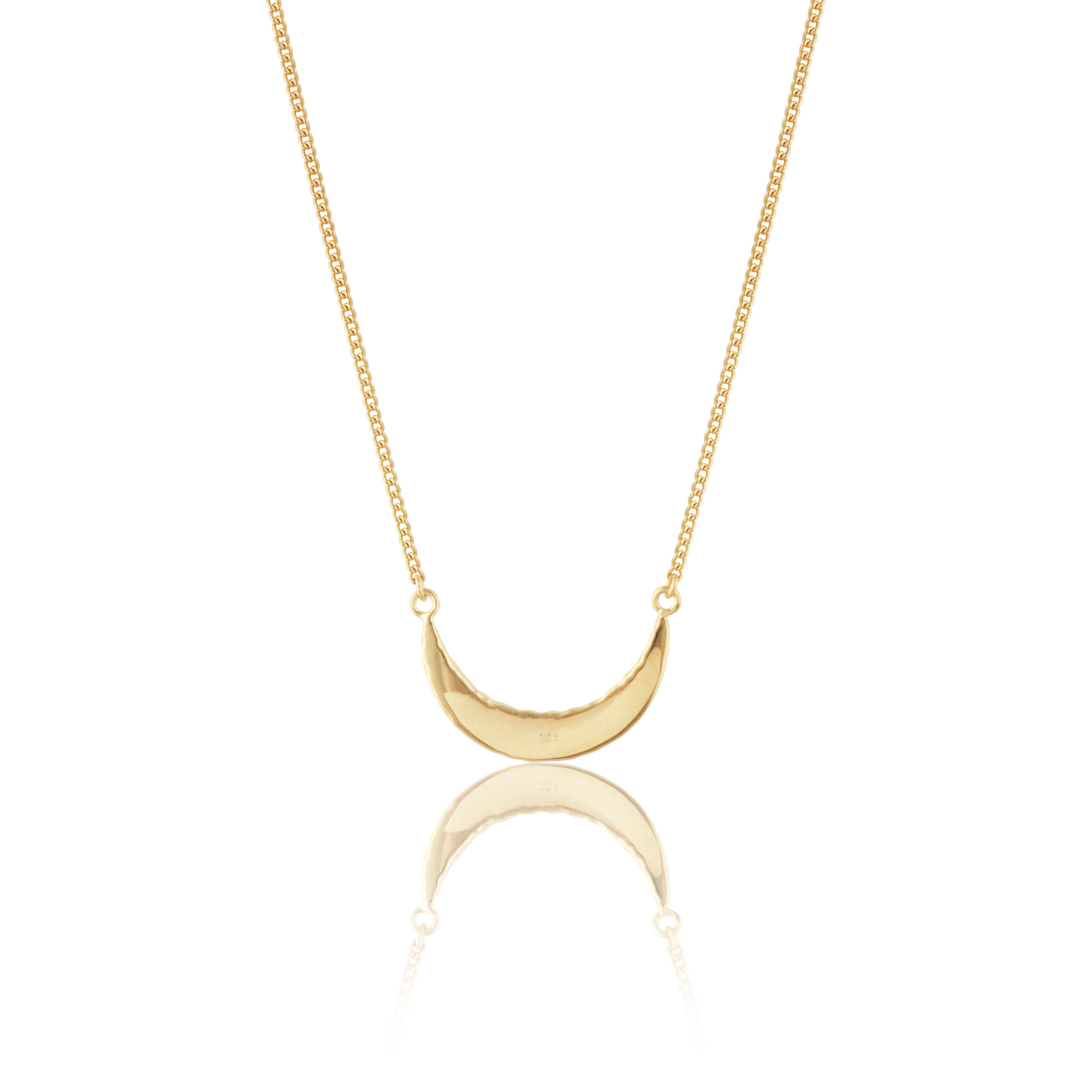 Clarity Crescent Necklace - Gold - Image 2