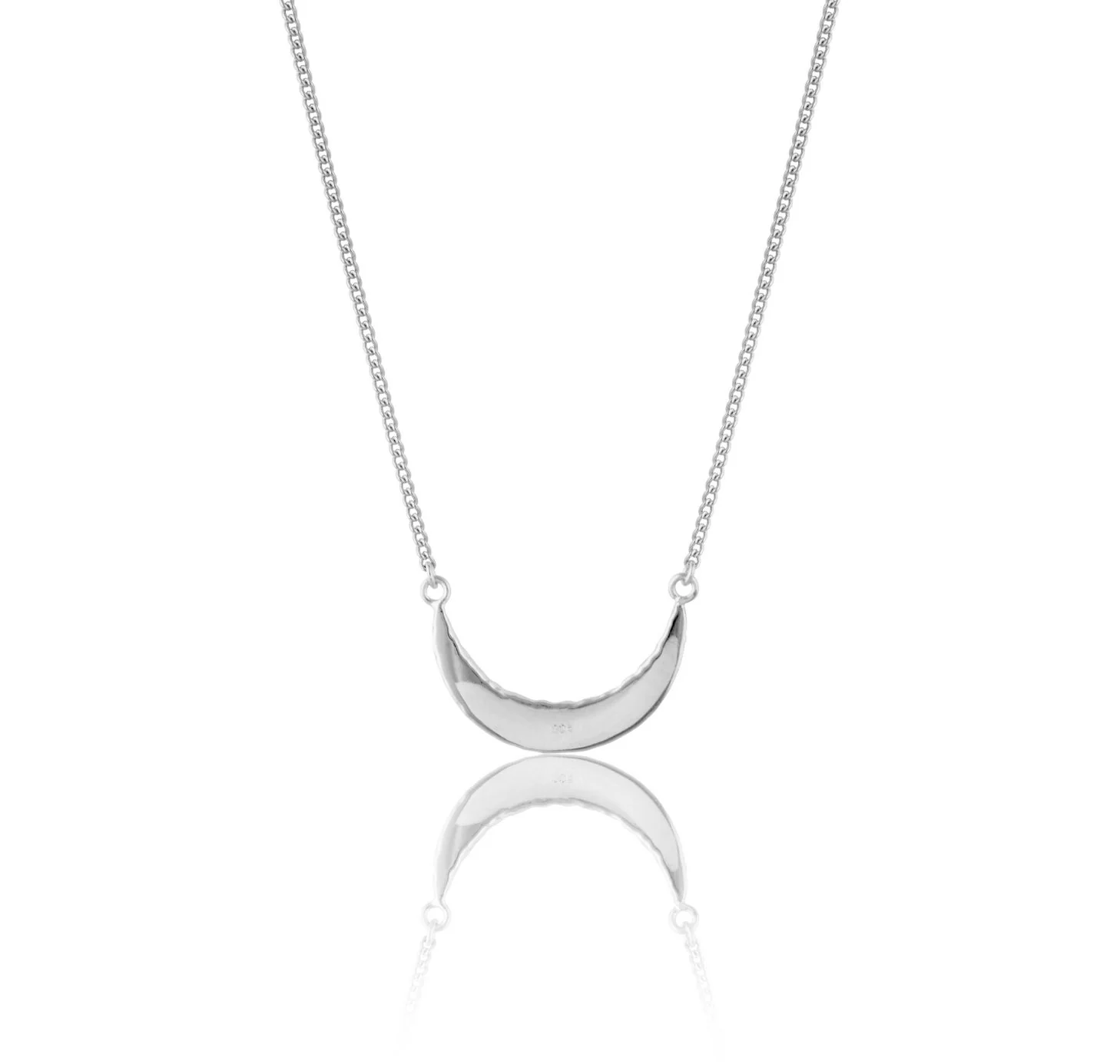 Clarity Crescent Necklace - Silver - Image 2