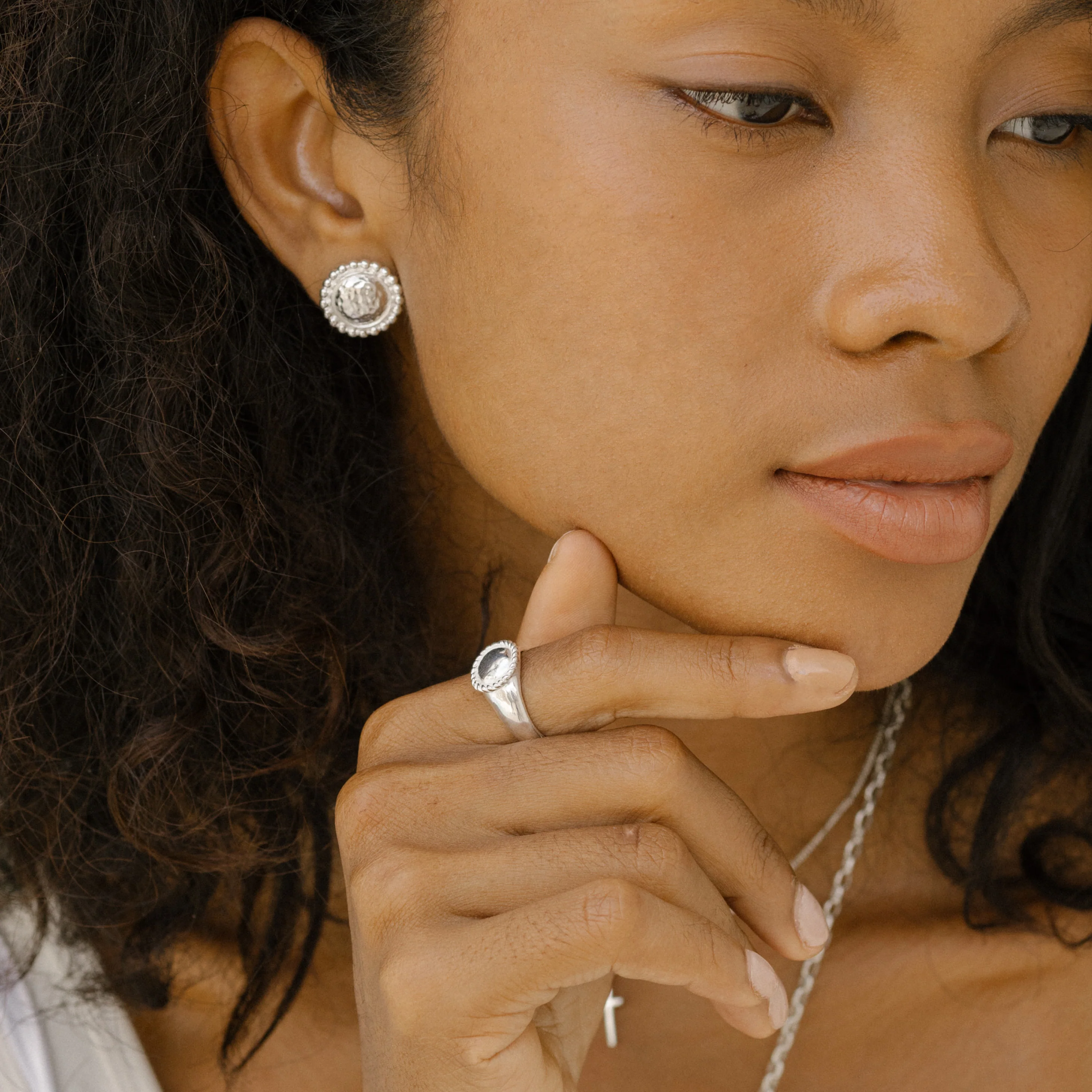 Classic Bowie Earrings - Silver