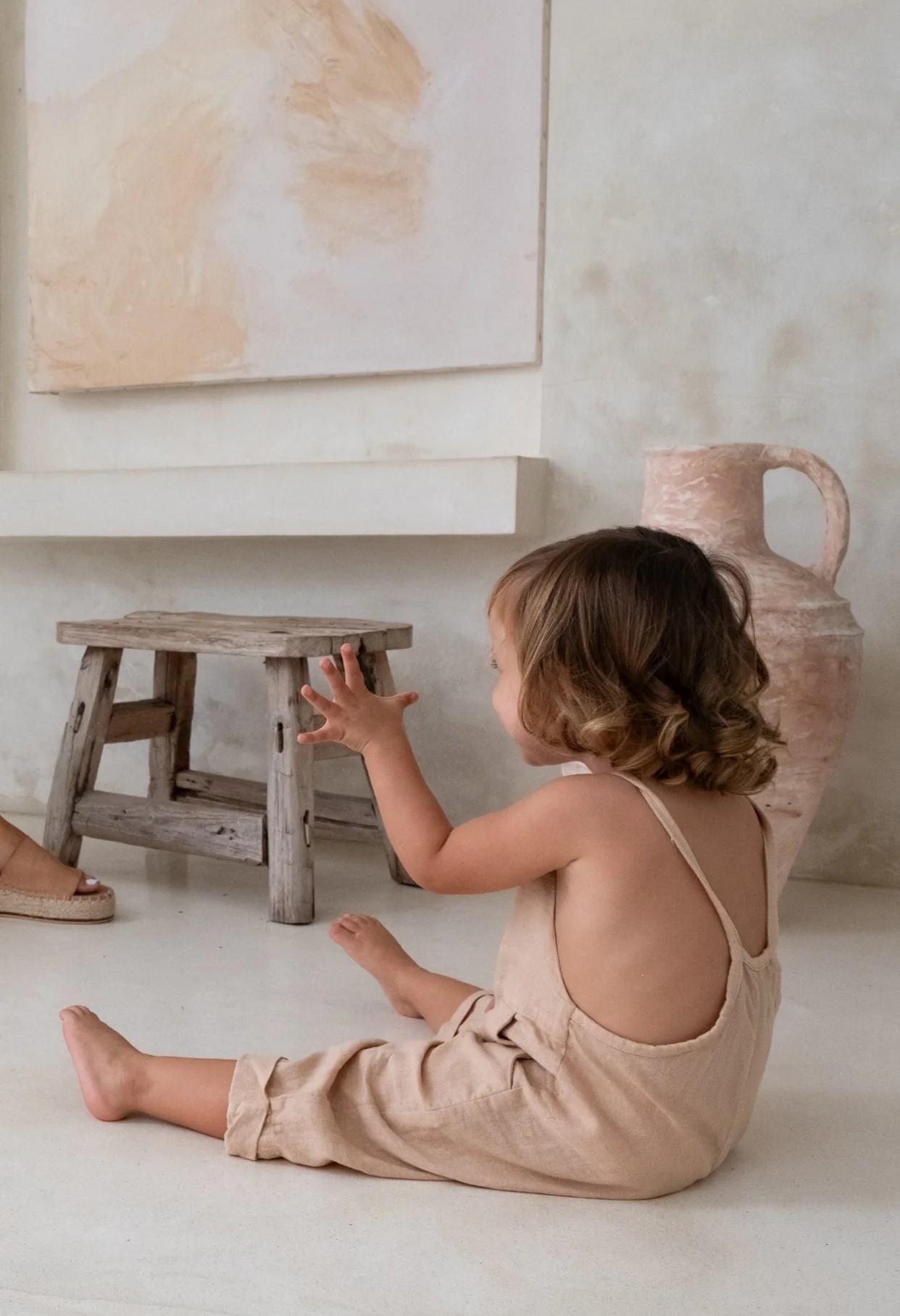 Baby Ollie Overalls - Cinnamon **Organically Plant Dyed** - Image 4