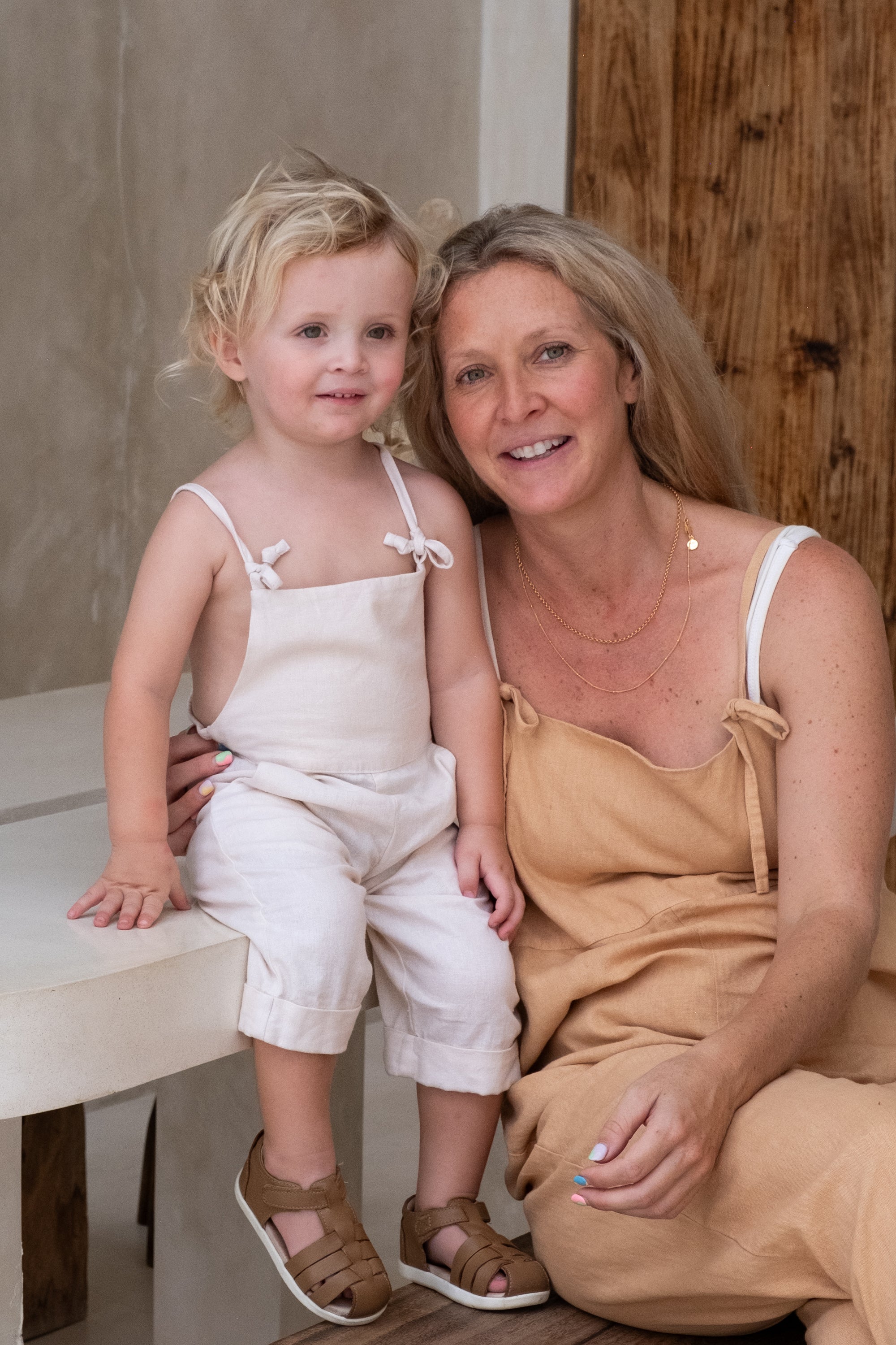 Baby Ollie Overalls - Macadamia **Organically Plant Dyed** - Image 3