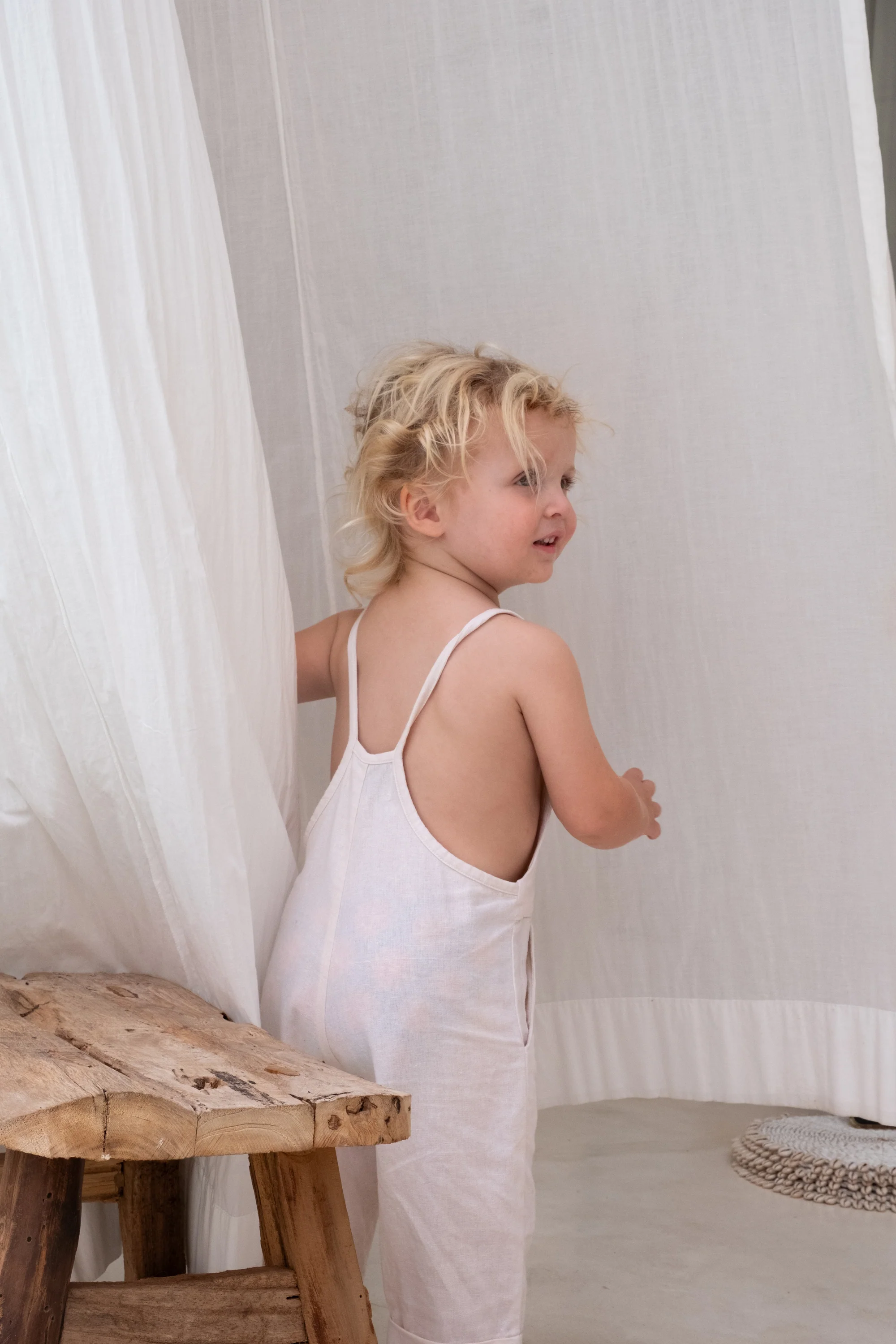 Baby Ollie Overalls - Macadamia **Organically Plant Dyed** - Image 4