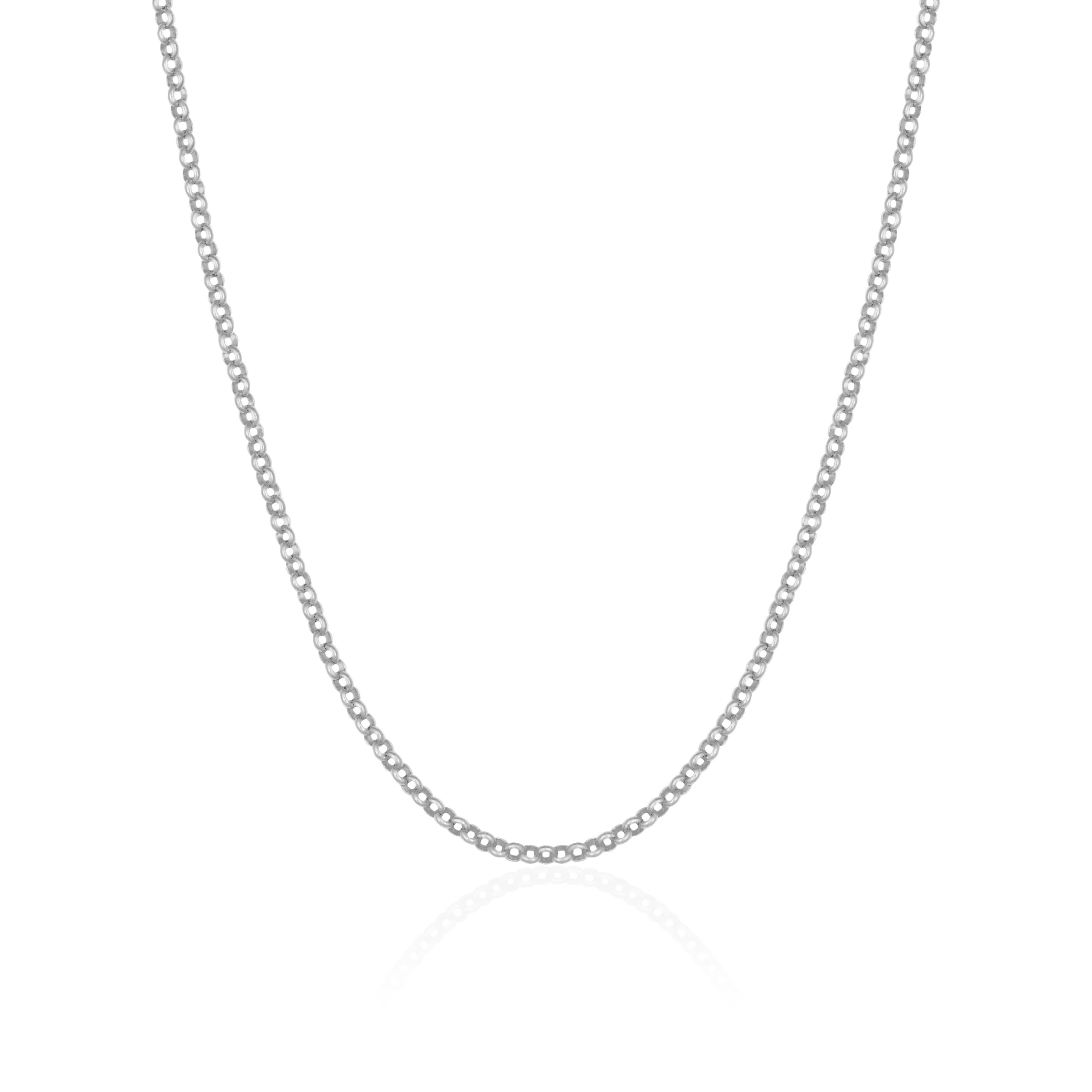 Manhattan Rollo Chain Necklace - Silver