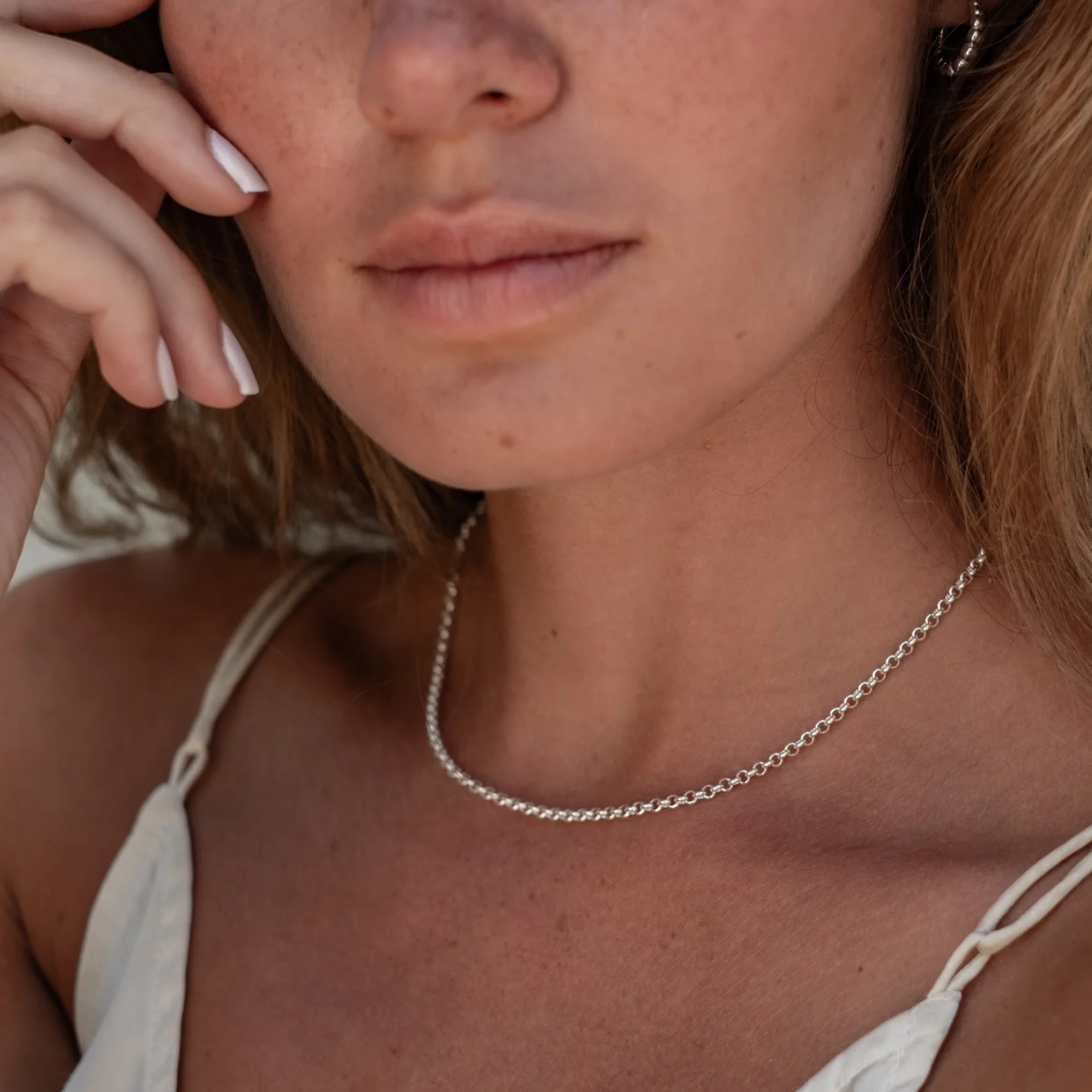 Manhattan Rollo Chain Necklace - Silver - Image 2