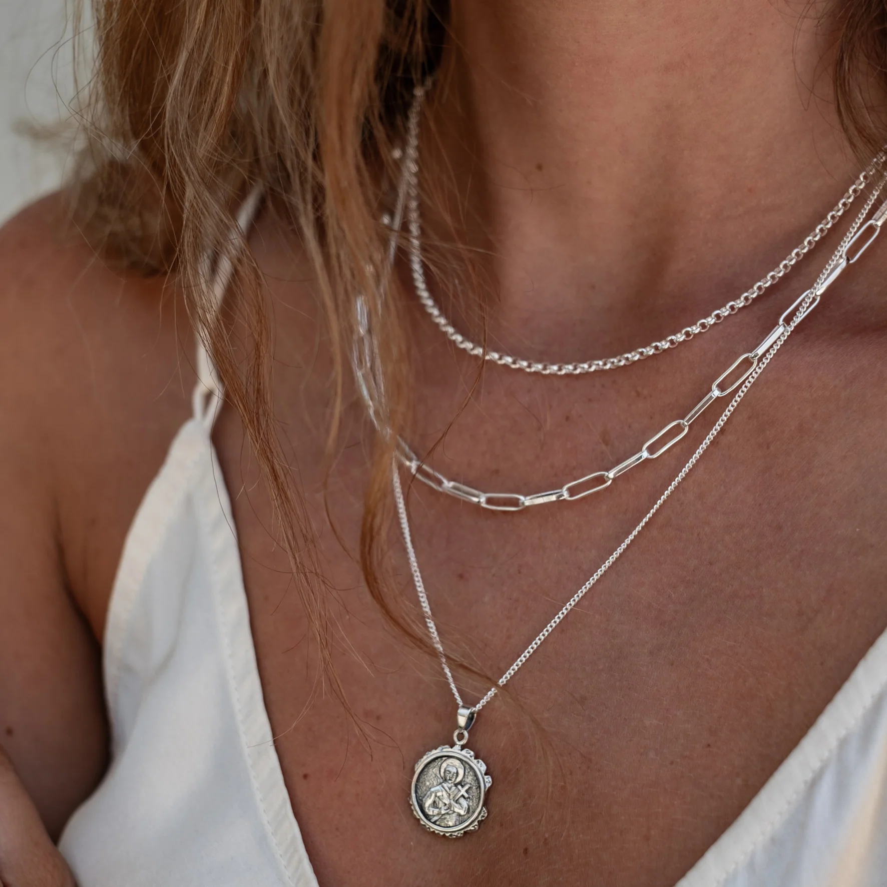 Manhattan Rollo Chain Necklace - Silver - Image 3