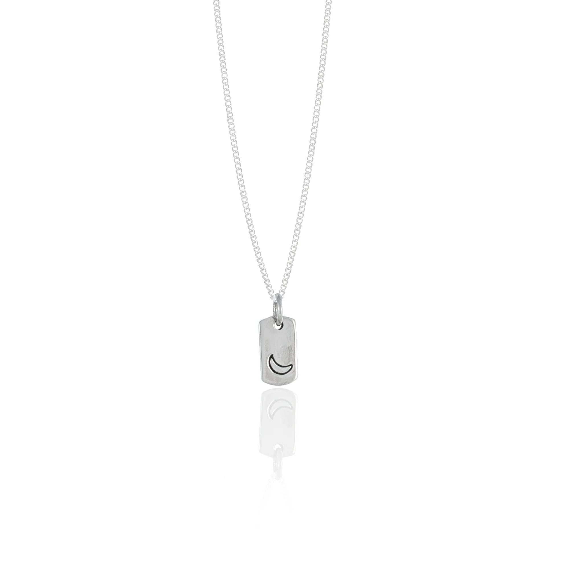 Mini Moon Necklace - Silver - Image 2