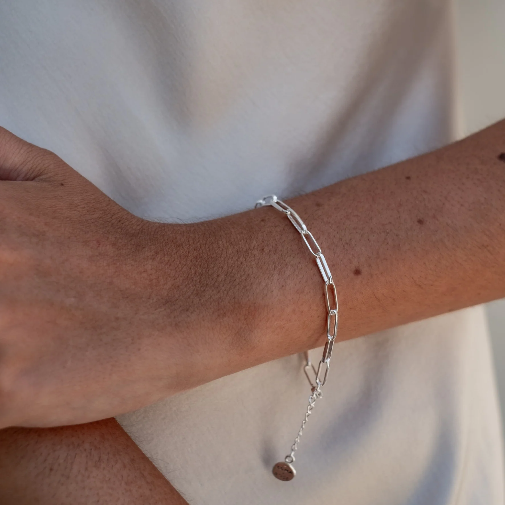 Washington Paper Clip Bracelet - Silver
