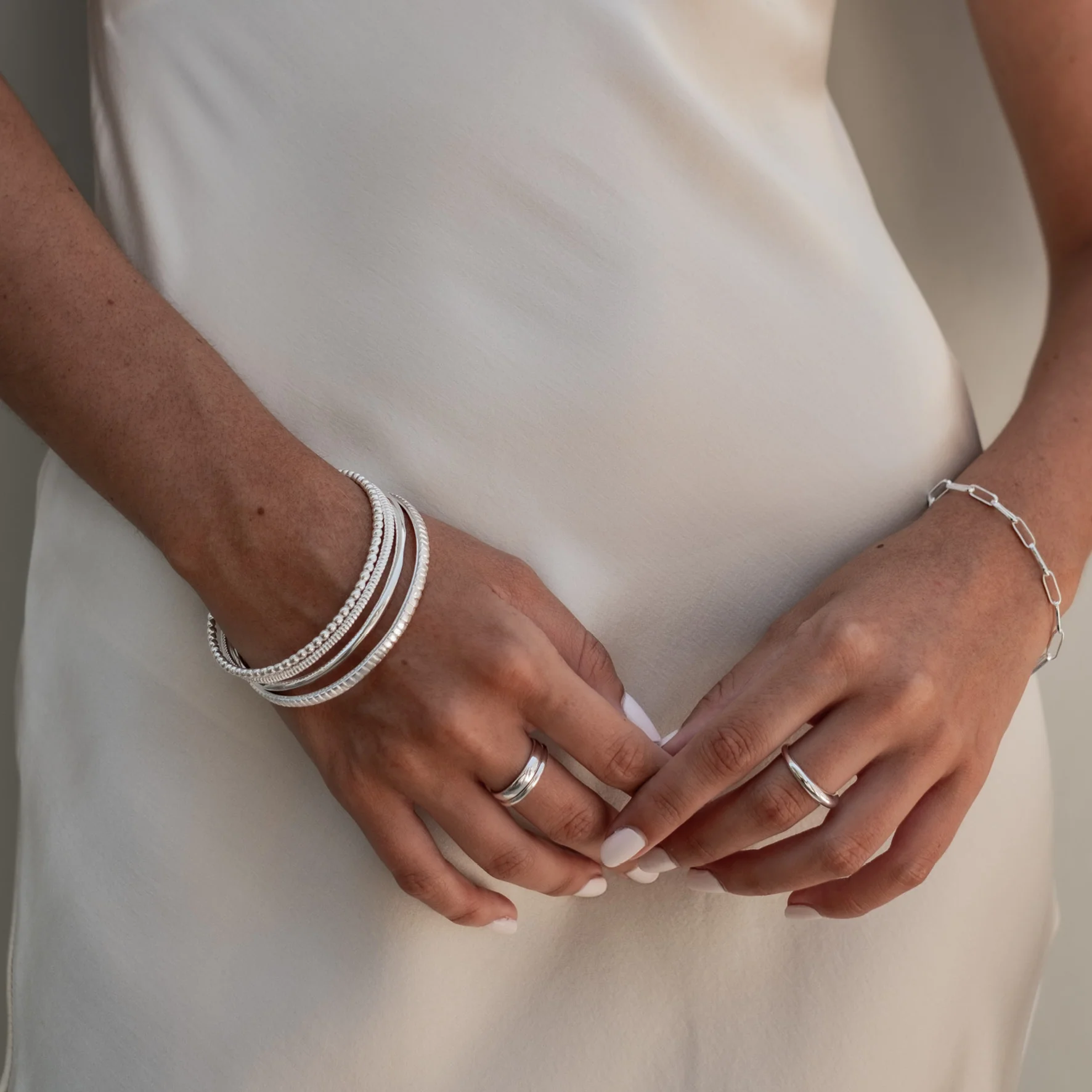 Washington Paper Clip Bracelet - Silver - Image 3